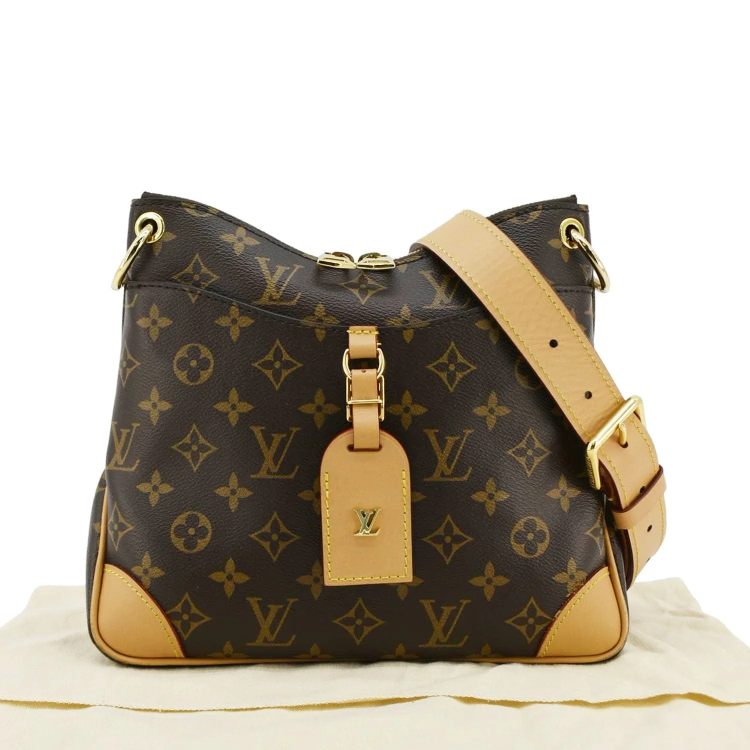 LOUIS VUITTON Odeon PM Monogram Canvas Shoulder Bag Brown - Image 3
