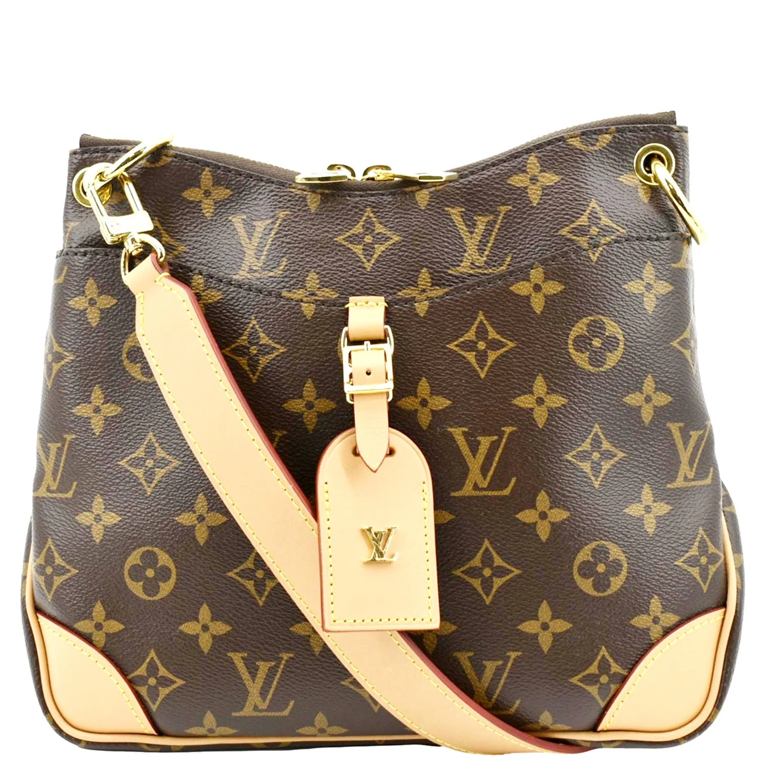 LOUIS VUITTON Odeon PM Monogram Canvas Crossbody Bag Natural