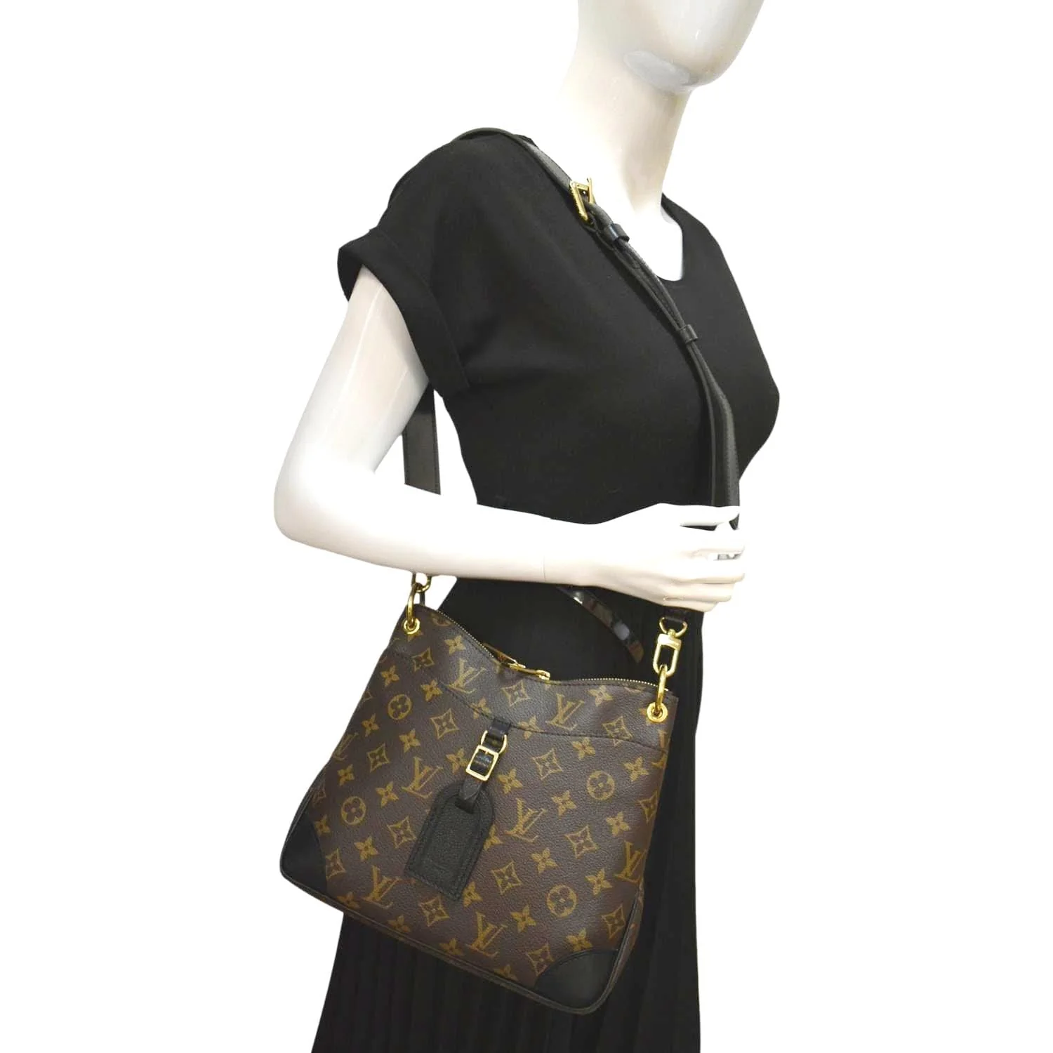 LOUIS VUITTON Odeon PM Monogram Canvas Crossbody Bag Brown - Image 2