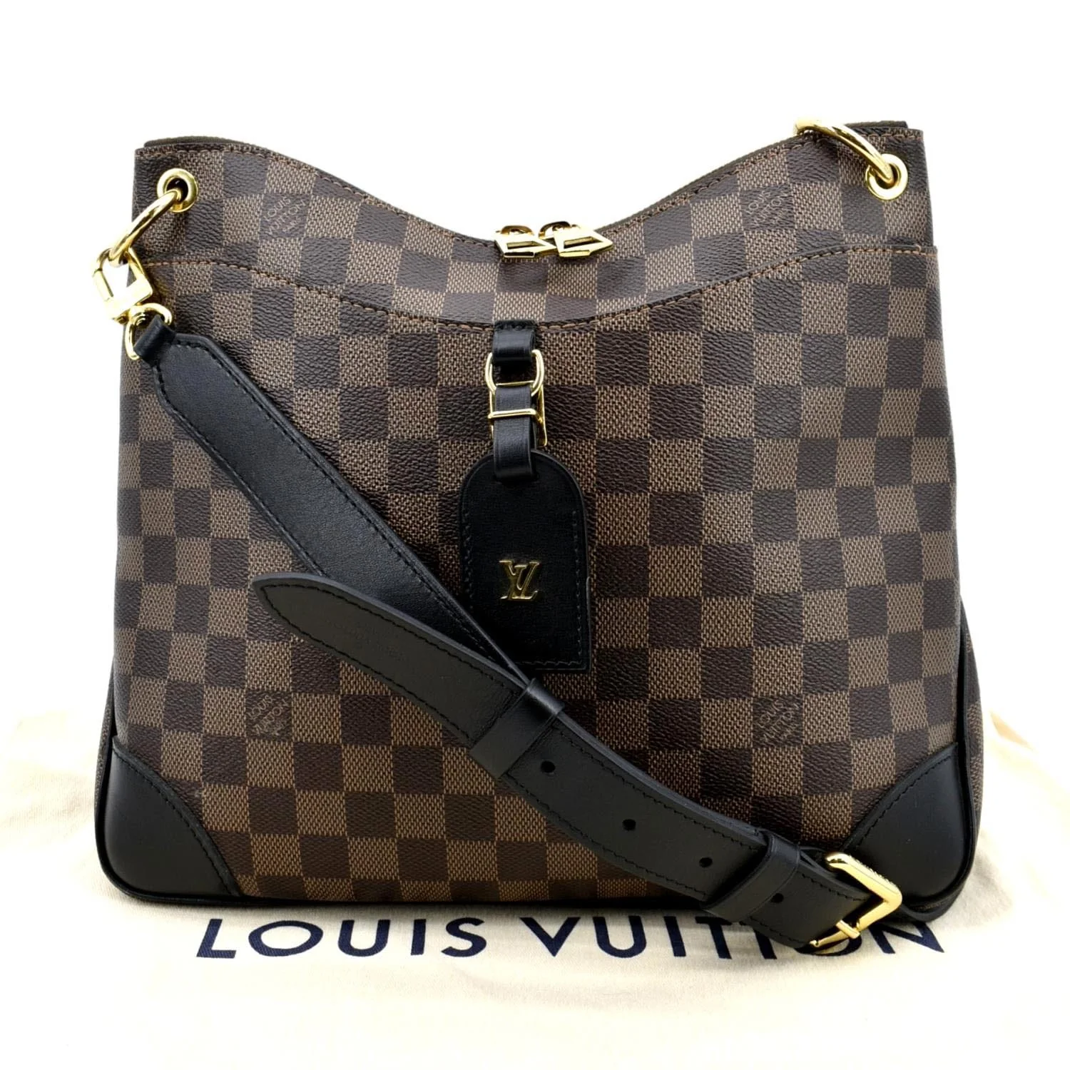 LOUIS VUITTON Odeon PM Monogram Canvas Crossbody Bag Brown - Image 3