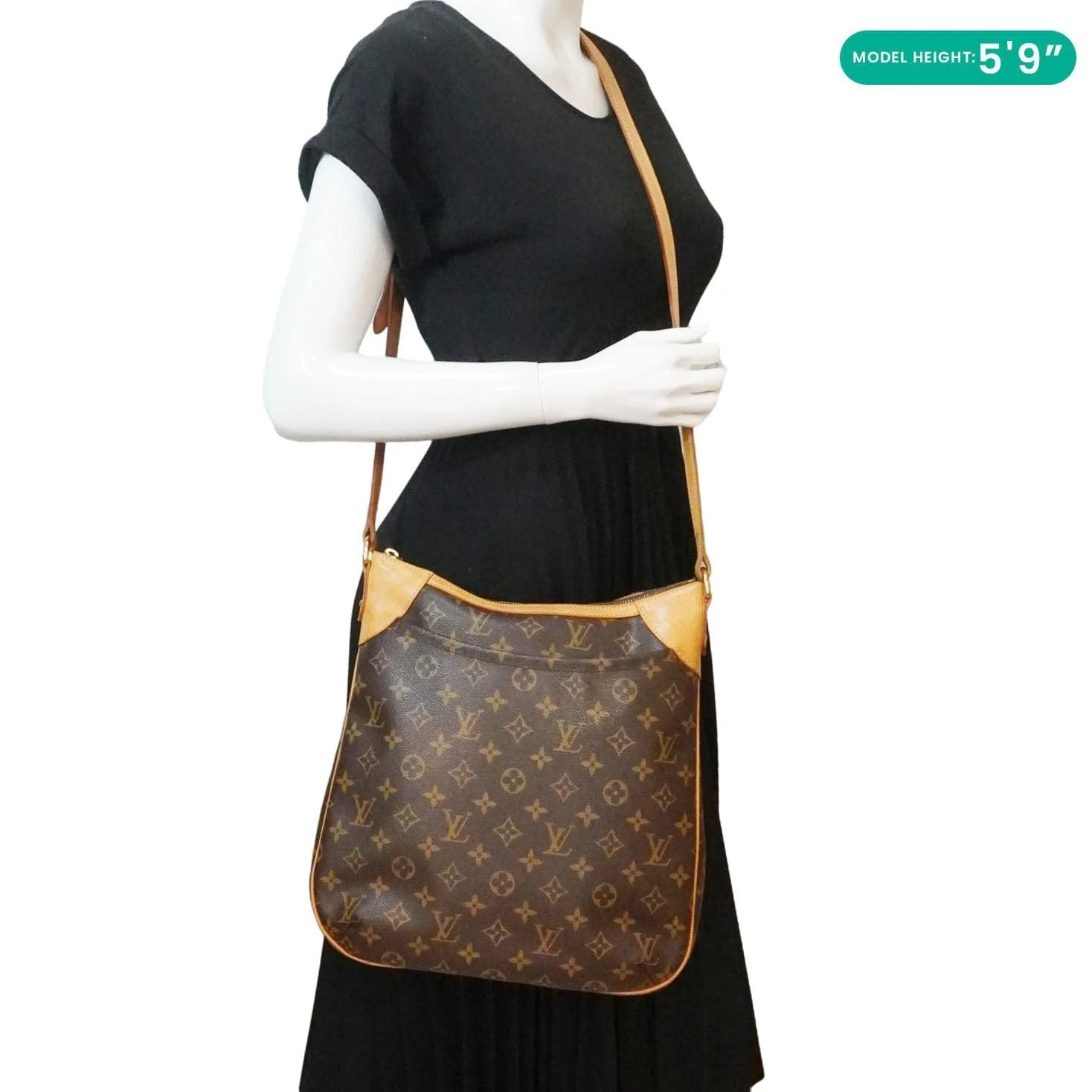 LOUIS VUITTON Odeon Monogram Canvas Shoulder Bag Brown - Image 2