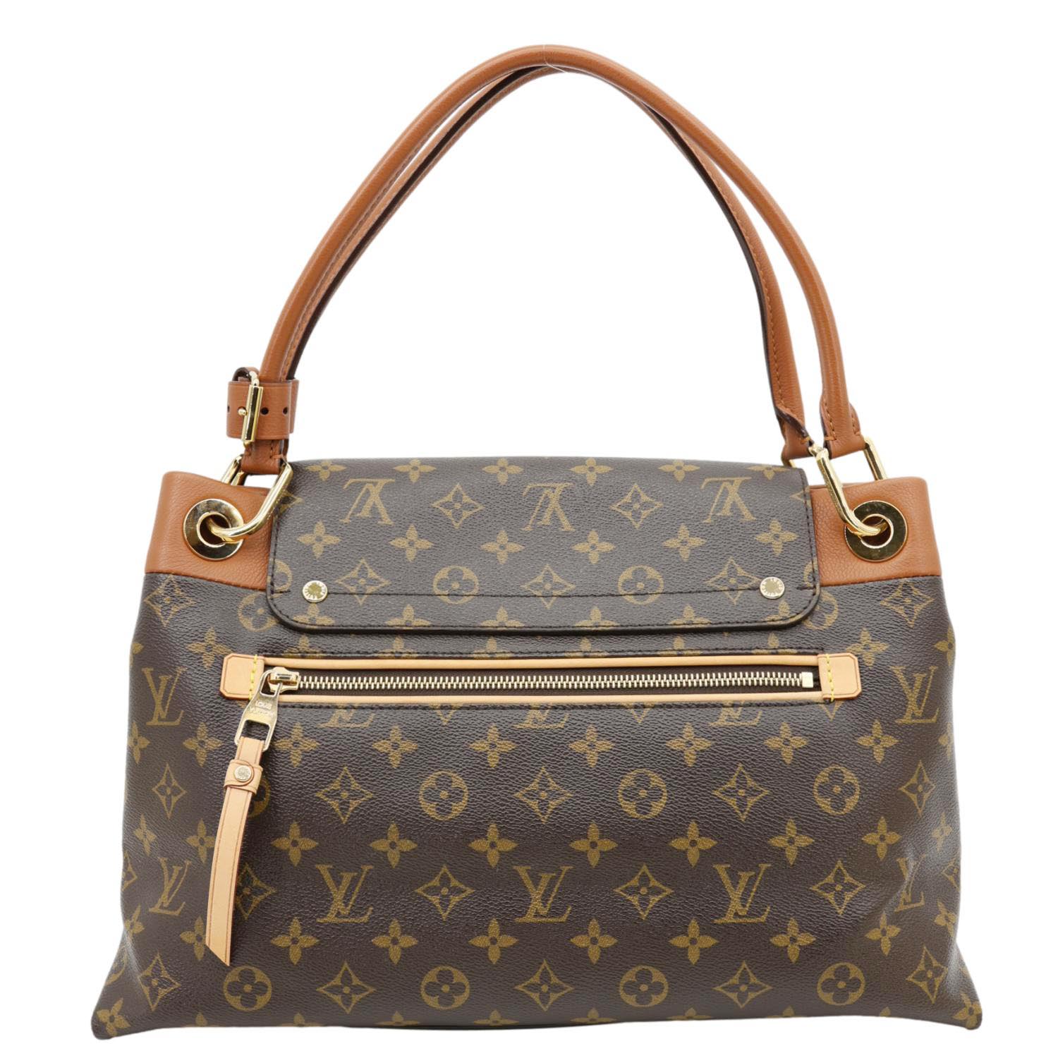LOUIS VUITTON Olympe Monogram Canvas Satchel Bag Brown - Image 4