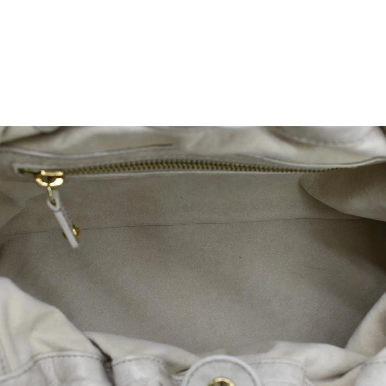 LOUIS VUITTON Olympe PM Monogram Leather Satchel Shoulder Bag Cream - Image 10