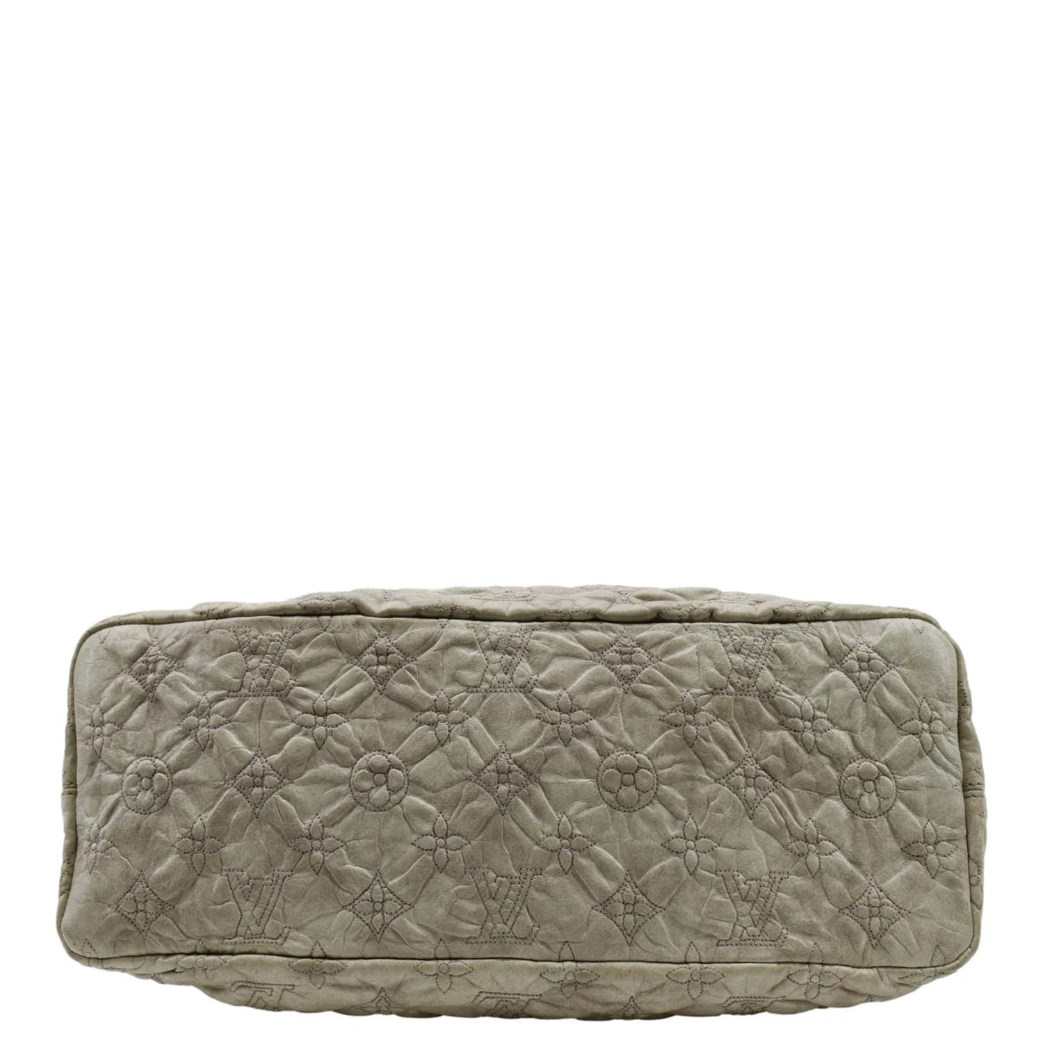 LOUIS VUITTON Olympe PM Monogram Leather Satchel Shoulder Bag Cream - Image 9