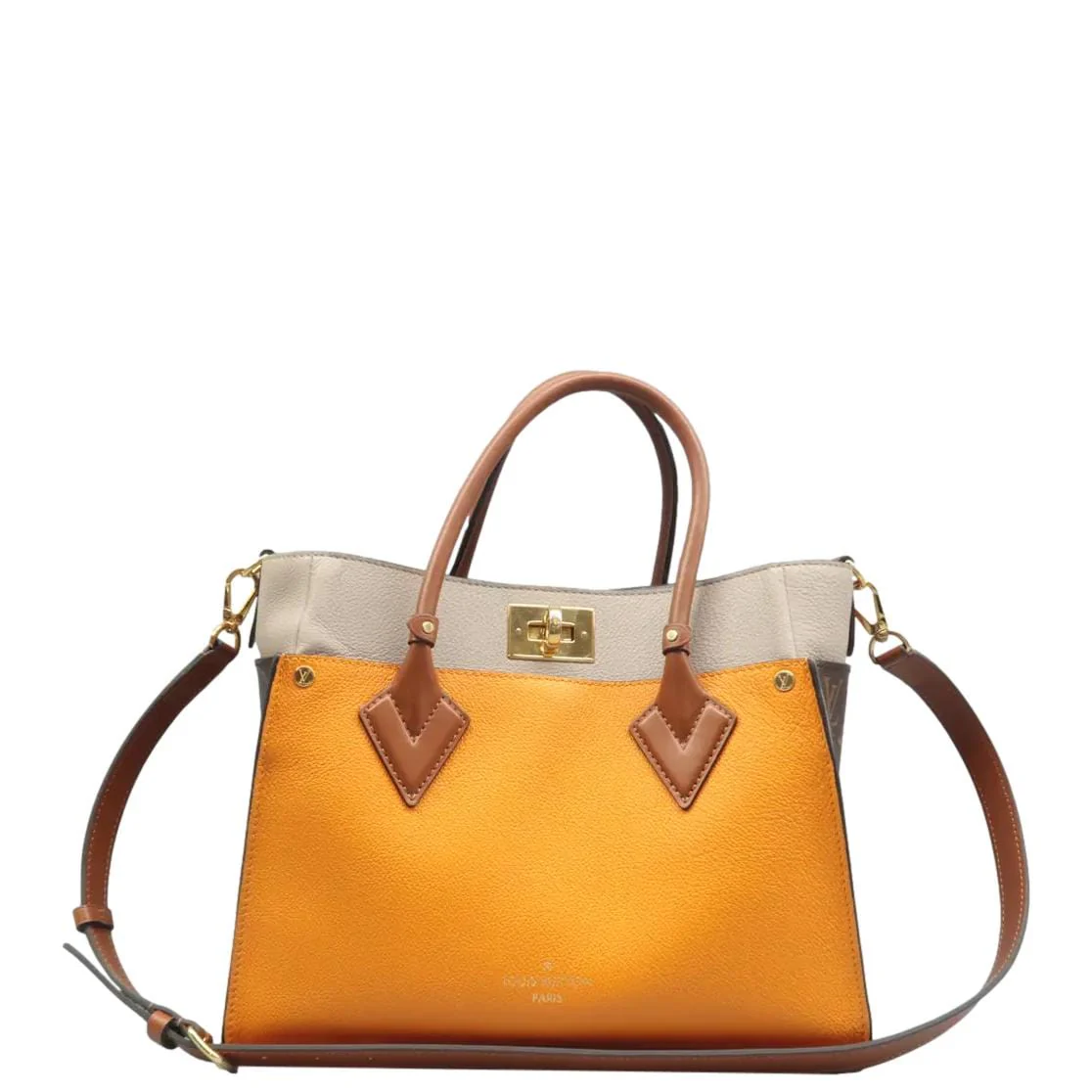 Louis Vuitton On My Side MM Monogram Canvas Shoulder Bag Orange