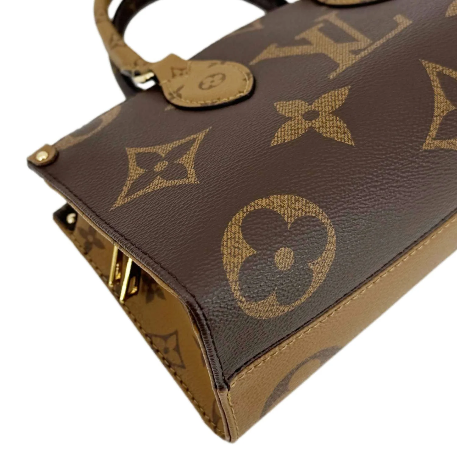 LOUIS VUITTON On-The-Go East West Monogram Canvas Chain 2way Shoulder Bag Brown - Image 11