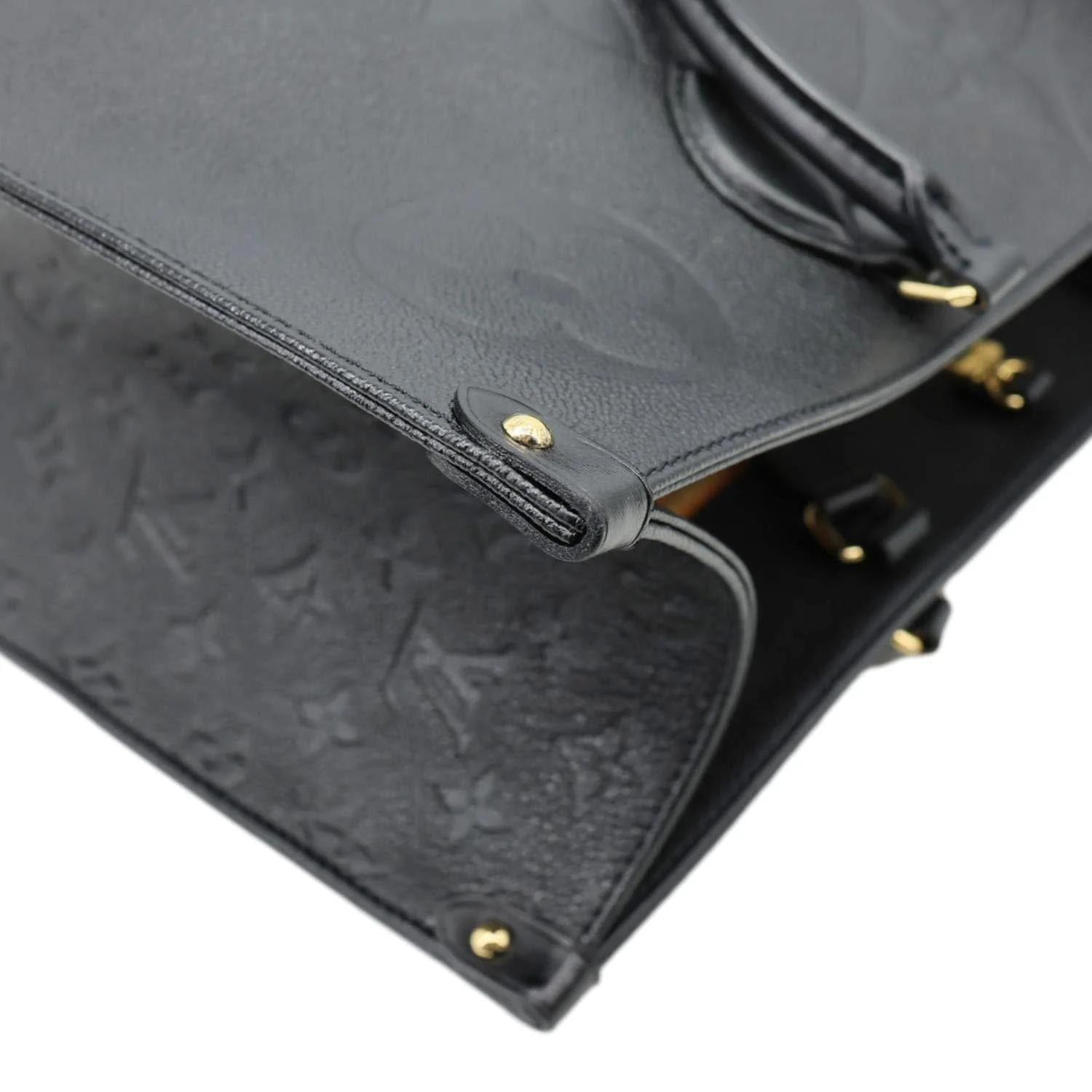 LOUIS VUITTON Onthego GM Giant Monogram Empreinte Shoulder Bag Black - Image 7