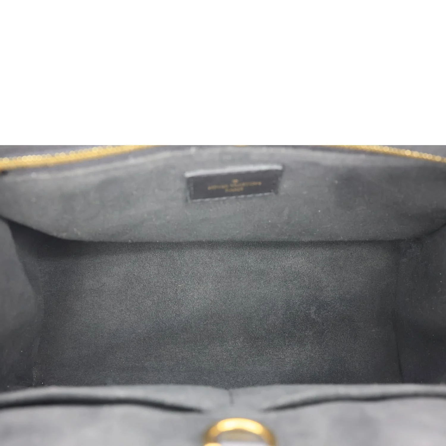 LOUIS VUITTON Onthego PM Giant Monogram Empreinte Leather Shoulder Bag Black - Image 10