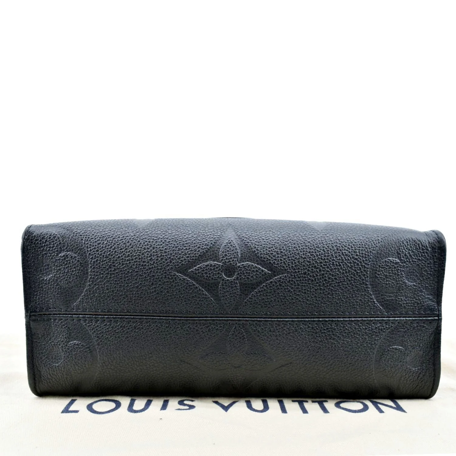 LOUIS VUITTON Onthego PM Monogram Empreinte Tote Shoulder Bag Black - Image 14