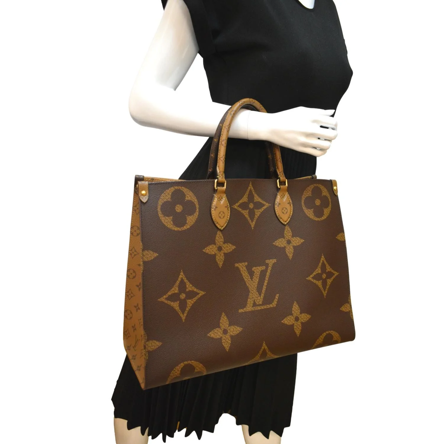 LOUIS VUITTON Onthego GM Giant Monogram Canvas Tote Shoulder Bag Brown - New Year Deals - Image 2