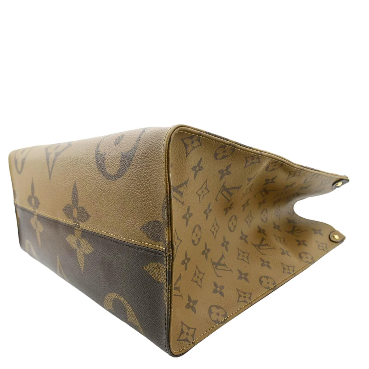 LOUIS VUITTON Onthego GM Giant Monogram Canvas Tote Shoulder Bag Brown - Image 7