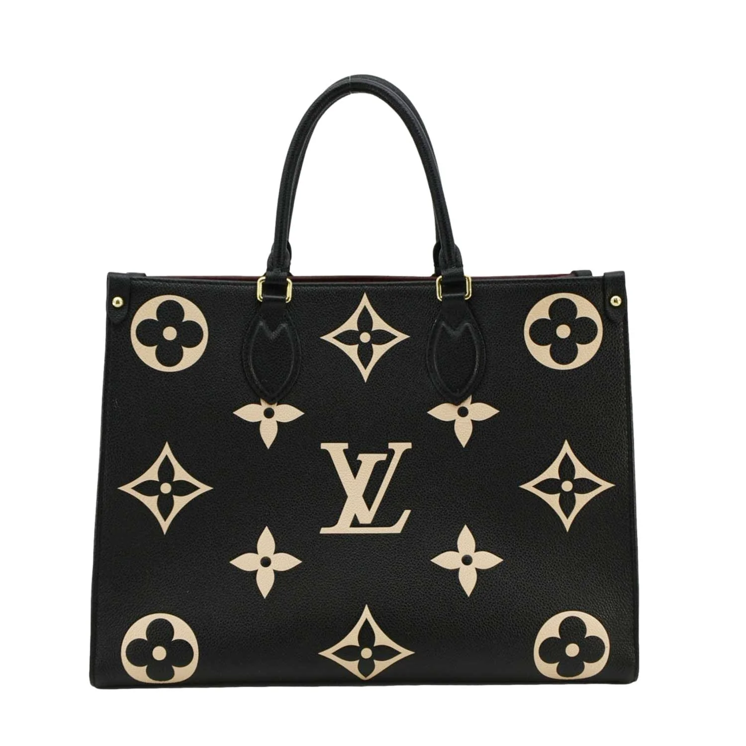 LOUIS VUITTON Onthego MM Monogram Empreinte Leather Tote Bag Bicolor - Image 5
