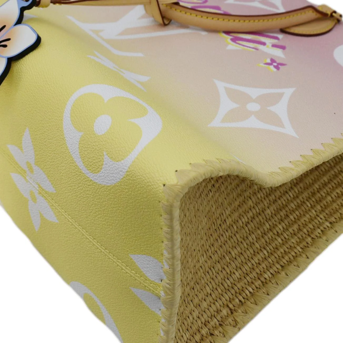 LOUIS VUITTON Onthego GM By The Pool Raffia Canvas Tote Bag Multicolor - Image 10