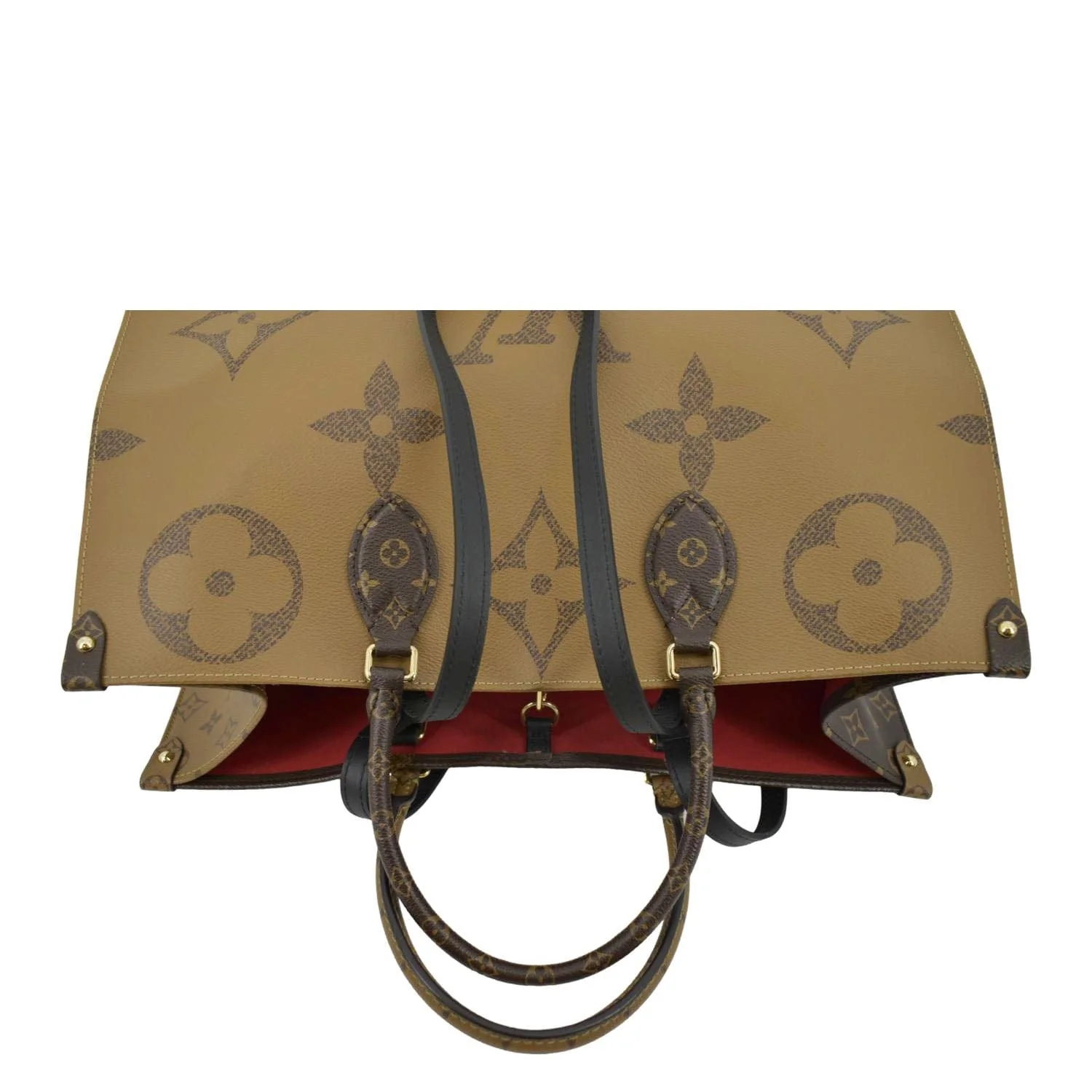 LOUIS VUITTON Onthego GM Giant Monogram Canvas Tote Shoulder Bag Brown - Image 5