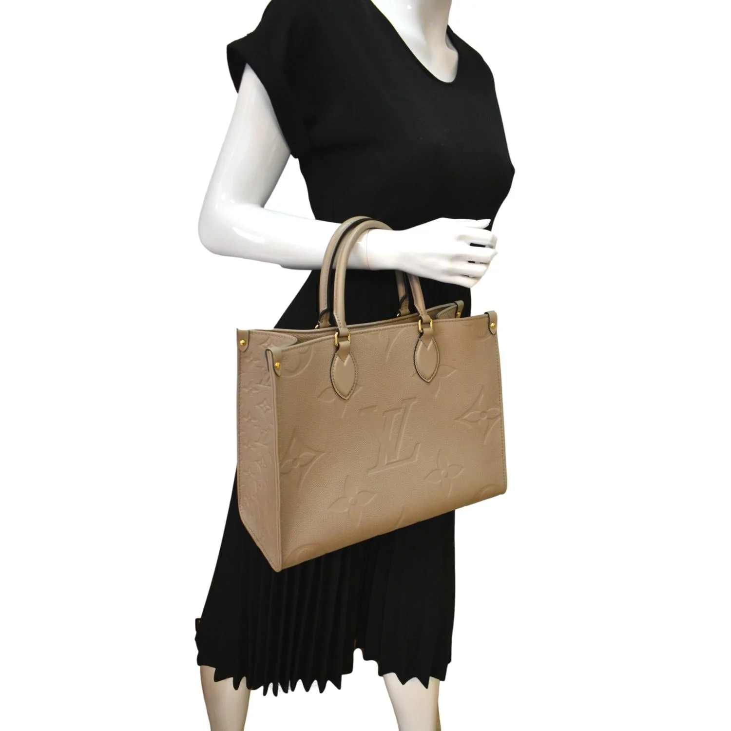 LOUIS VUITTON Onthego MM Monogram Empreinte Shoulder Bag Tourterelle - Hot Deals - Image 2