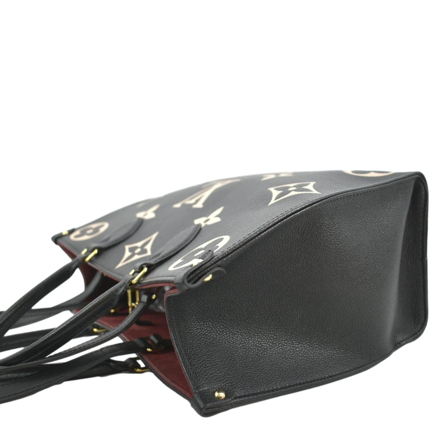 LOUIS VUITTON Onthego MM Giant Monogram Leather Tote Shoulder Bag Bicolor - Image 6
