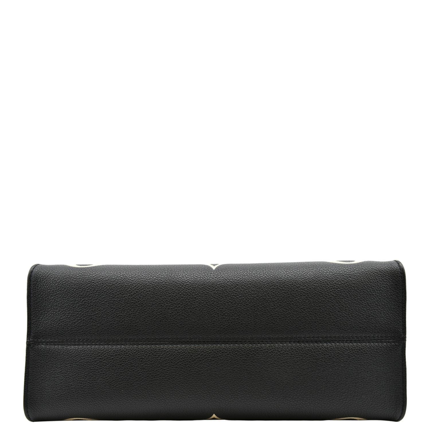 LOUIS VUITTON Onthego MM Giant Bicolor Monogram Empreinte Leather Tote Shoulder Bag Black - Image 10
