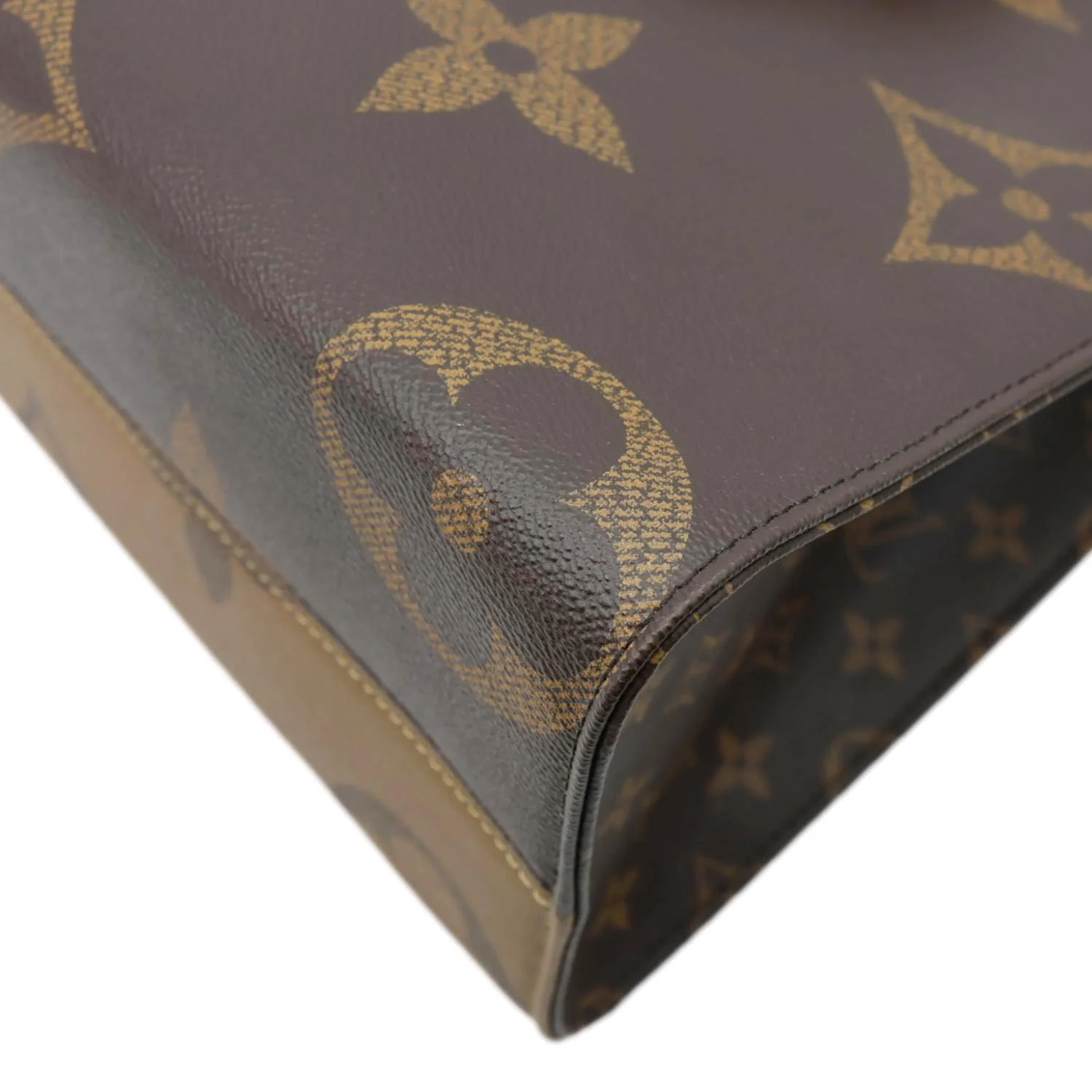 LOUIS VUITTON Onthego MM Giant Monogram Reverse Canvas Tote Bag Brown - Image 8