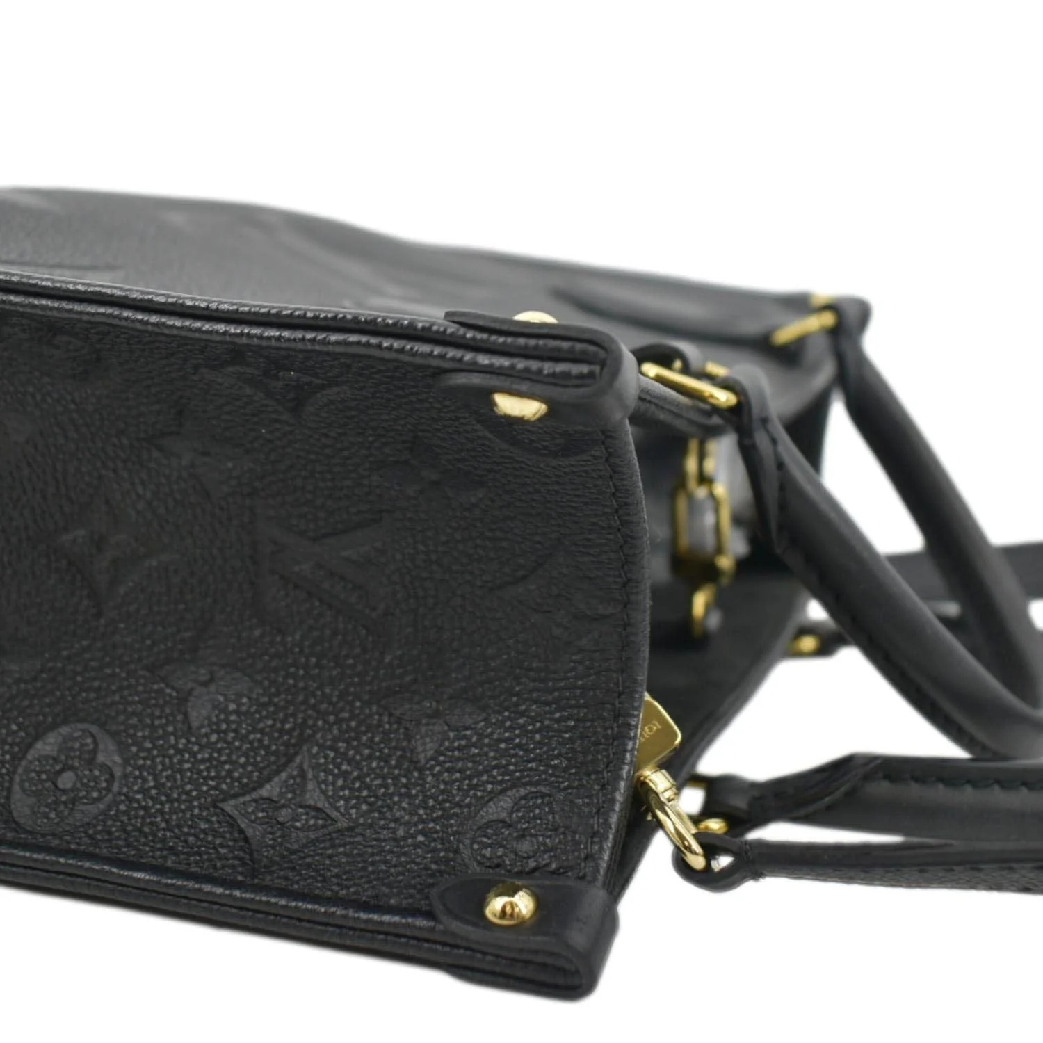 LOUIS VUITTON Onthego PM Monogram Empreinte Tote Shoulder Bag Black - Image 5