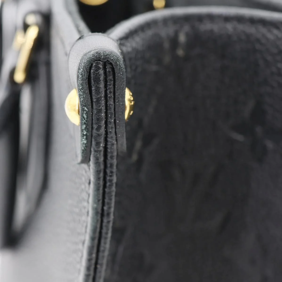 LOUIS VUITTON Onthego PM Giant Monogram Empreinte Leather Shoulder Bag Black - Image 11