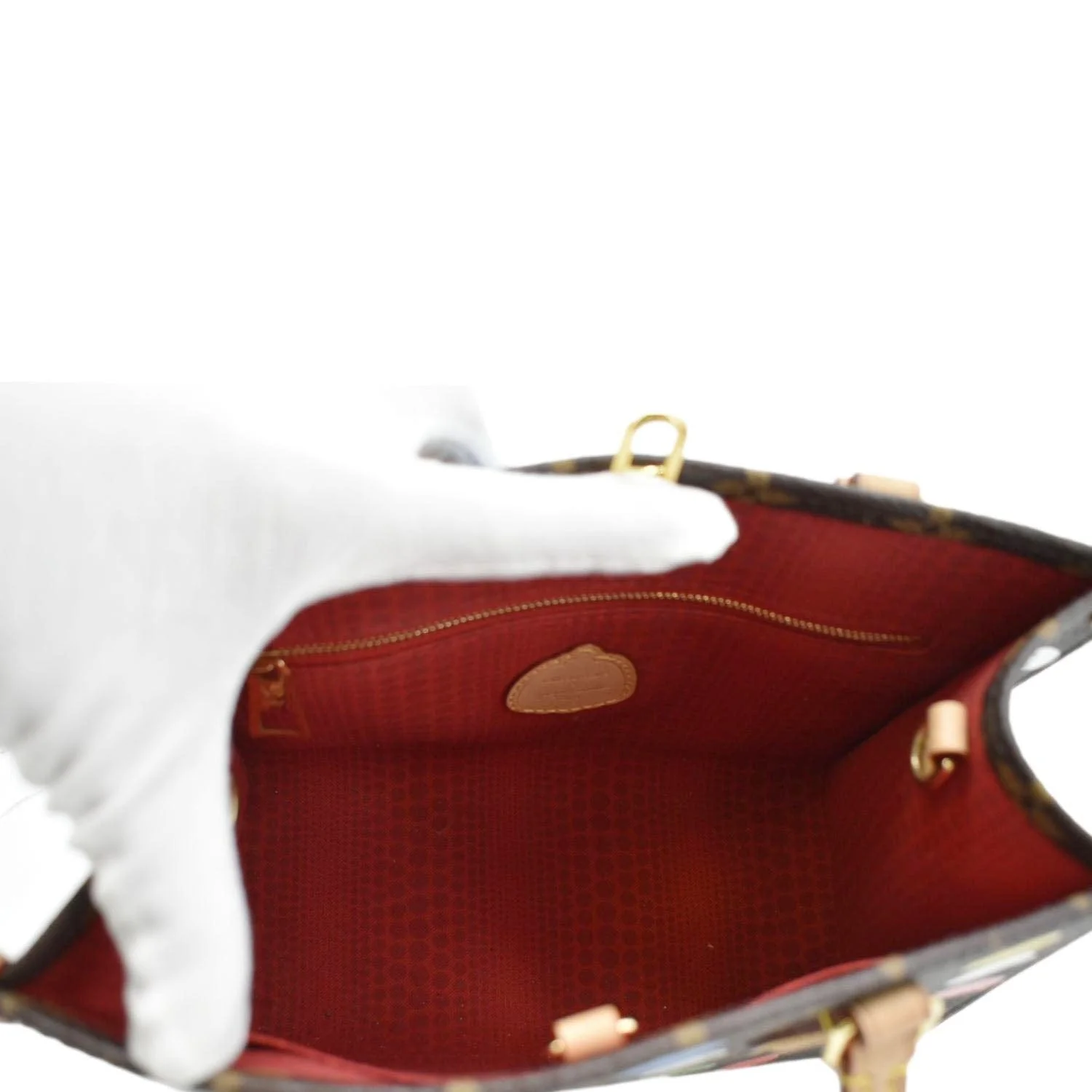 LOUIS VUITTON Onthego PM Yayoi Kusama Dots Monogram Canvas Shoulder Bag Multicolor - Image 10