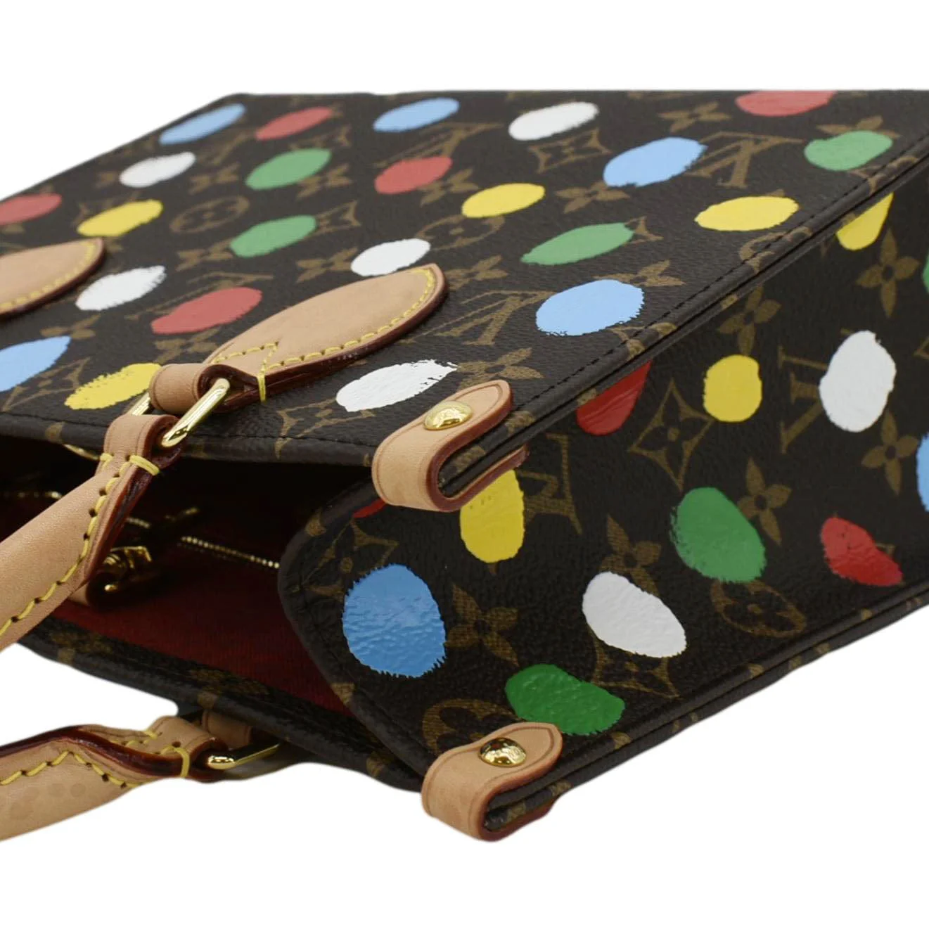 LOUIS VUITTON Onthego PM Yayoi Kusama Dots Monogram Canvas Shoulder Bag Multicolor - Image 6