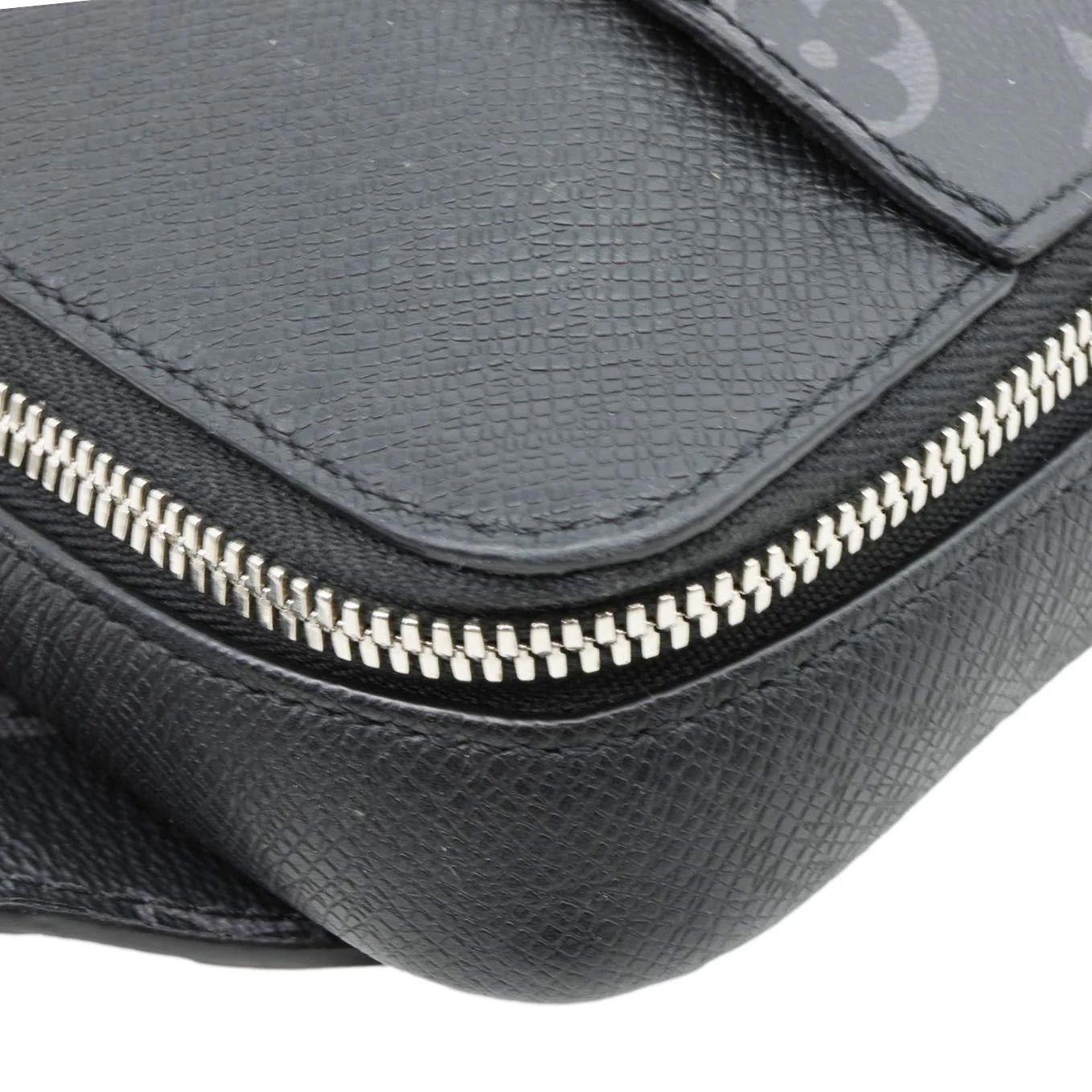 LOUIS VUITTON Outdoor Slingbag Monogram Taigarama Leather Crossbody Bag Black - Image 7