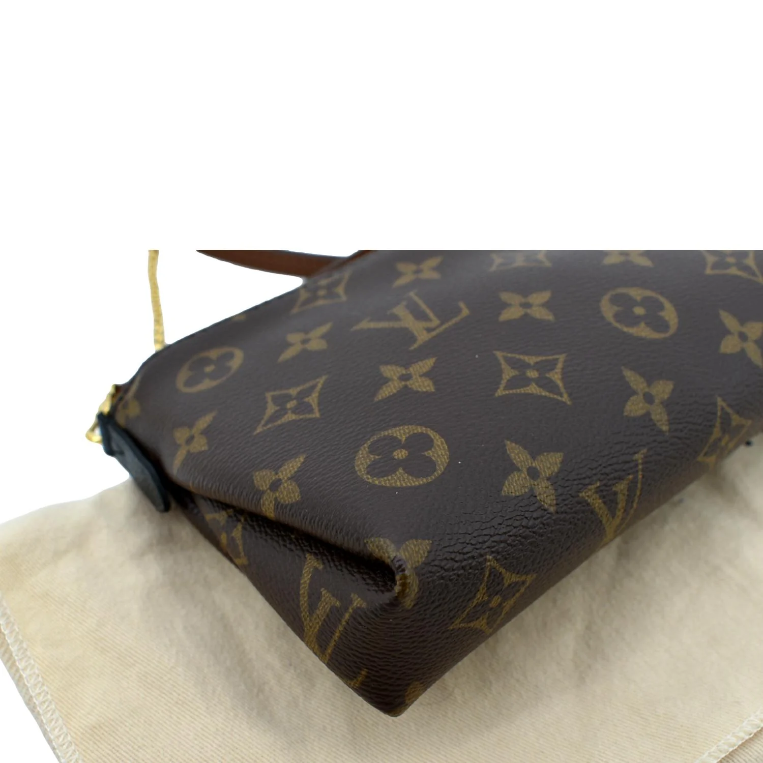 LOUIS VUITTON Pallas Monogram Canvas Clutch Crossbody Bag Brown - Image 10