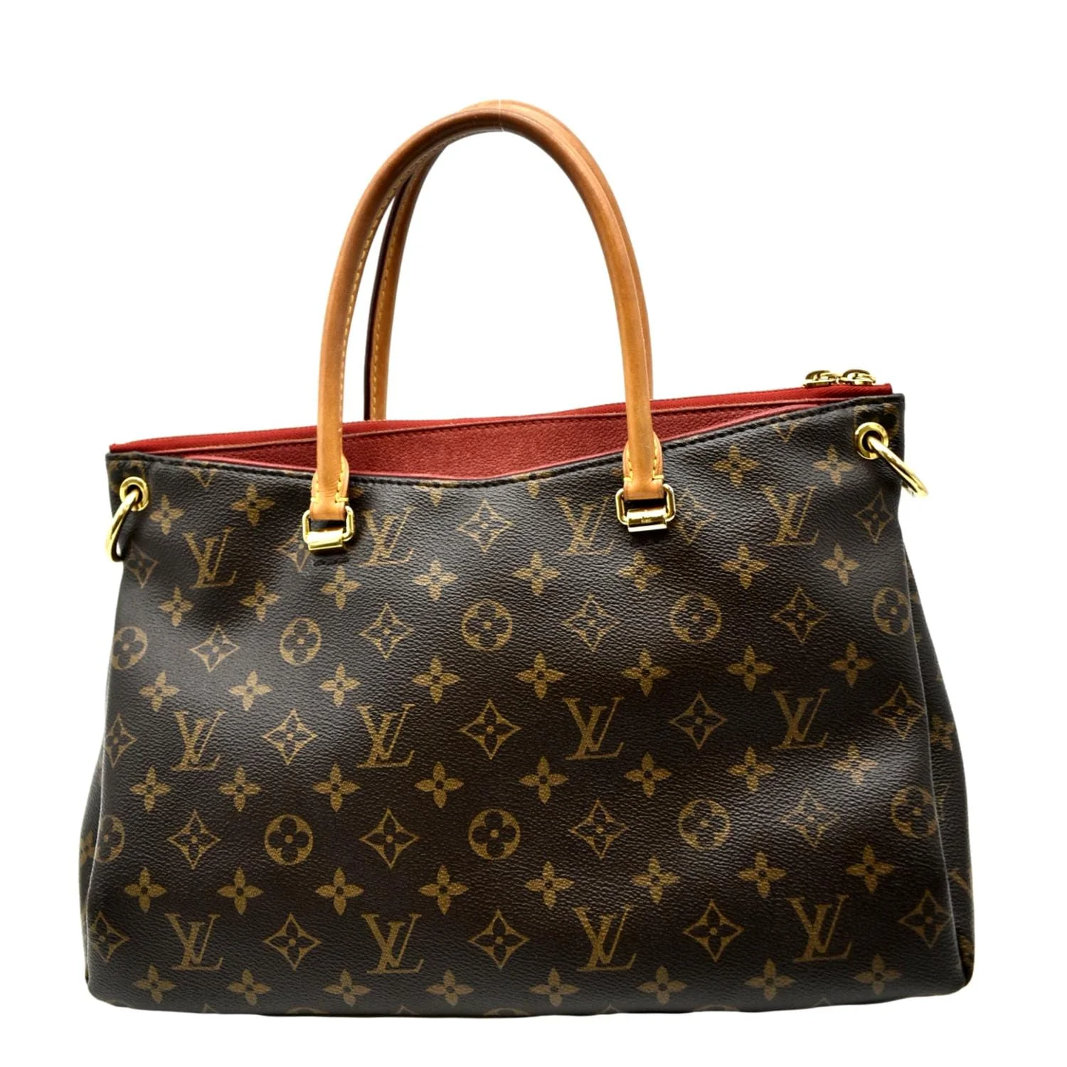 LOUIS VUITTON Pallas MM Monogram Canvas Shoulder Bag Brown - Image 3