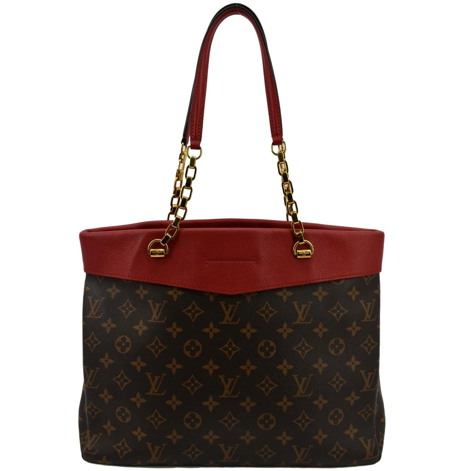 LOUIS VUITTON Pallas Shopper Chain Monogram Canvas Shoulder Bag Brown - Image 3