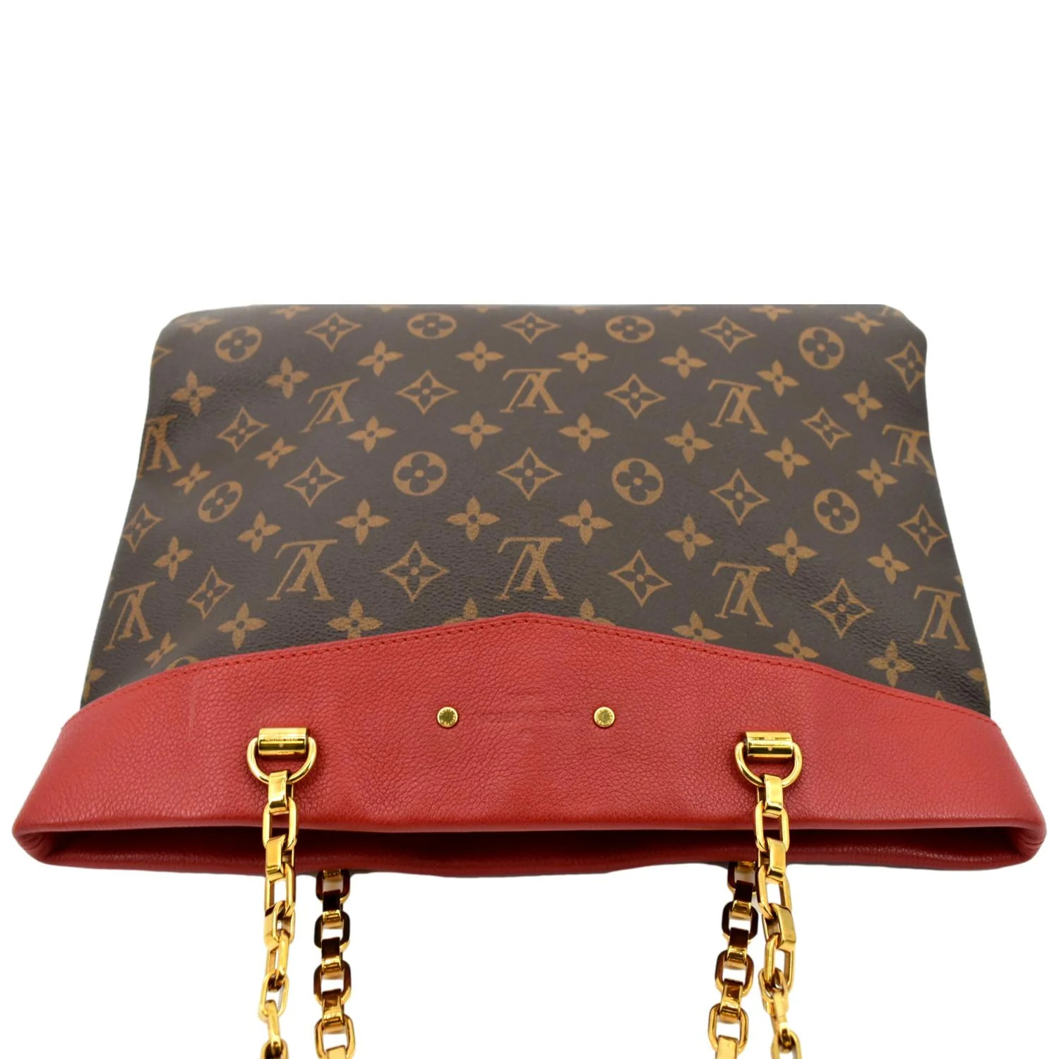 LOUIS VUITTON Pallas Shopper Chain Monogram Canvas Shoulder Bag Brown - Image 4