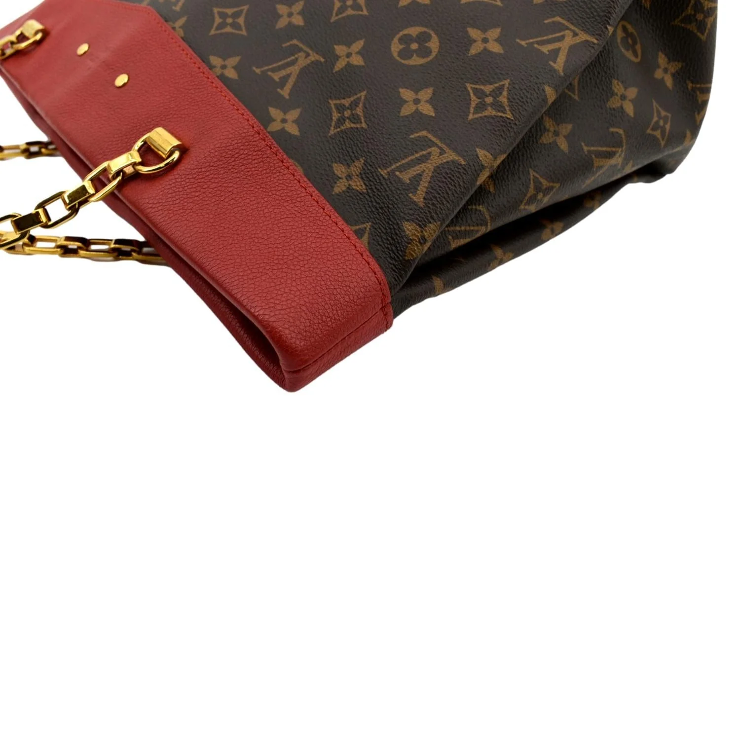 LOUIS VUITTON Pallas Shopper Chain Monogram Canvas Shoulder Bag Brown - Image 5