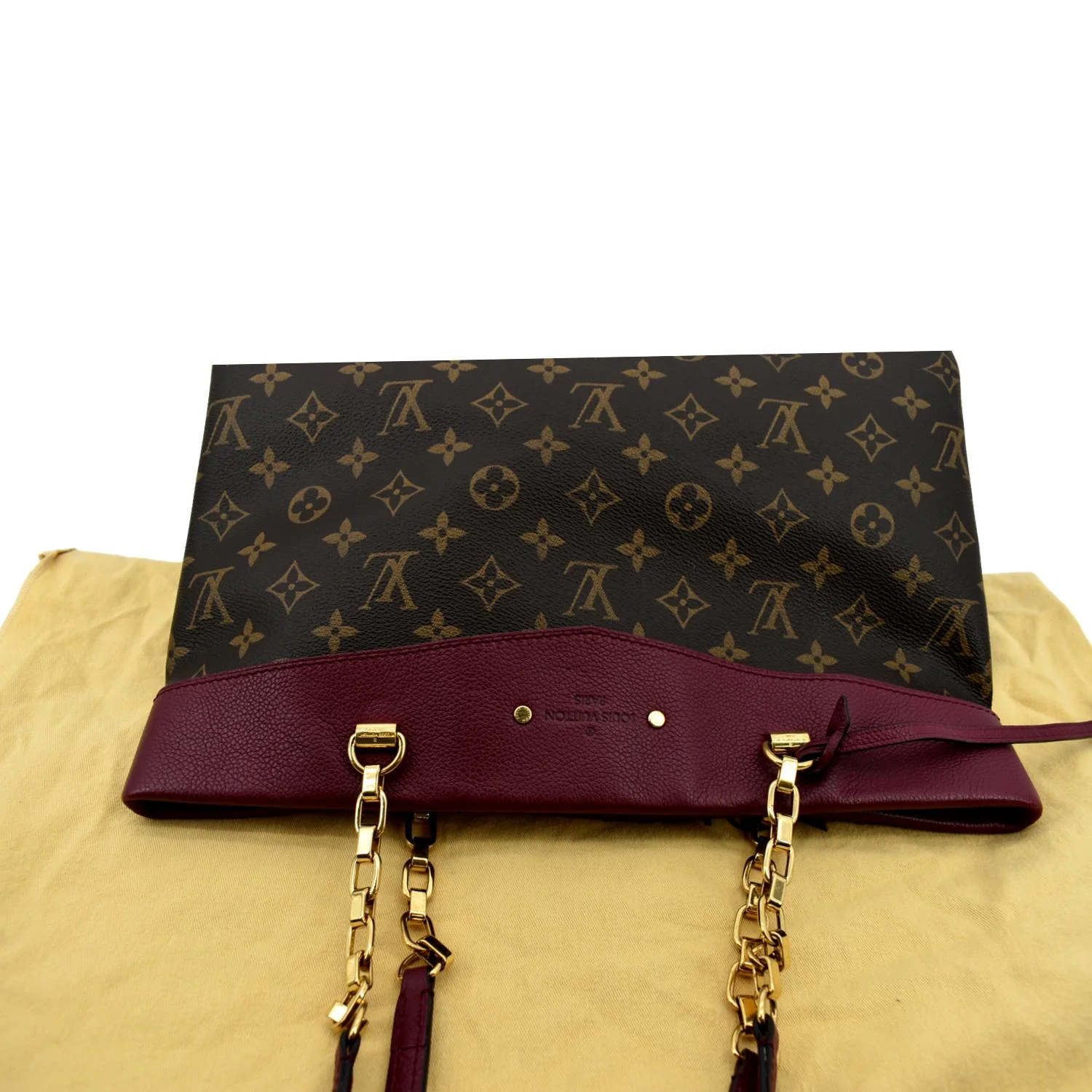 LOUIS VUITTON Pallas Shopper Chain Monogram Canvas Shoulder Bag Brown - Image 4