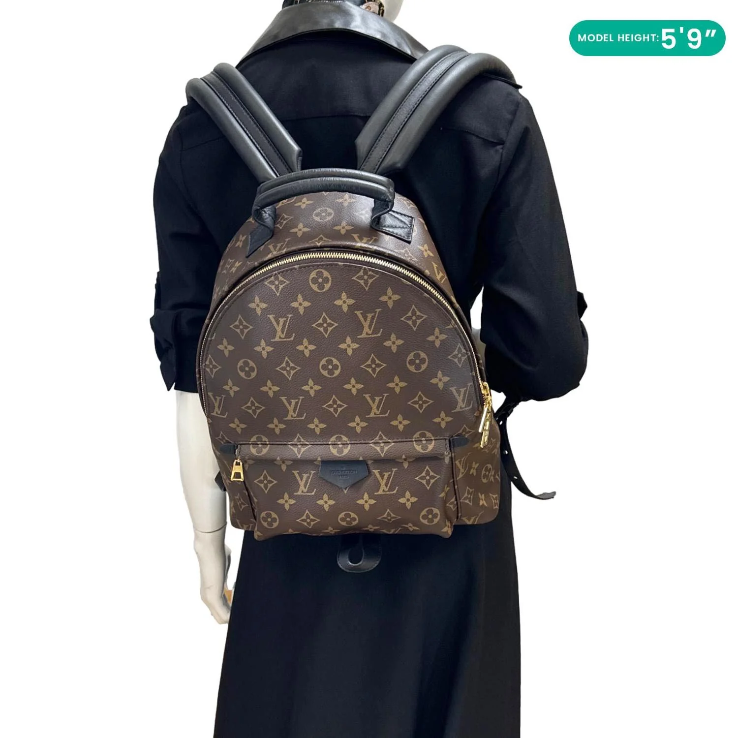 LOUIS VUITTON Palm Springs MM Monogram Canvas Backpack Brown - Image 4