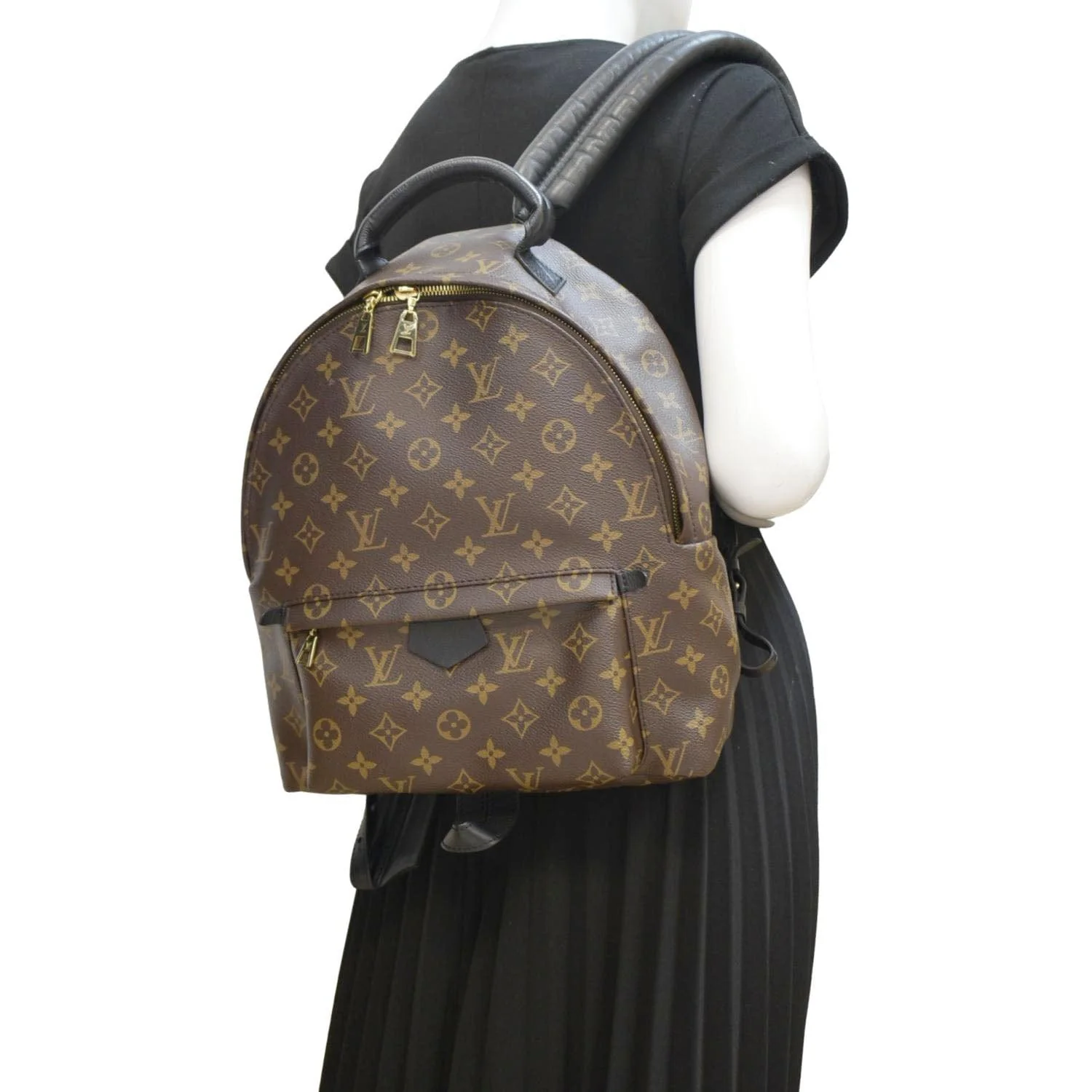 LOUIS VUITTON Palm Springs MM Monogram Canvas Backpack Brown - Image 2