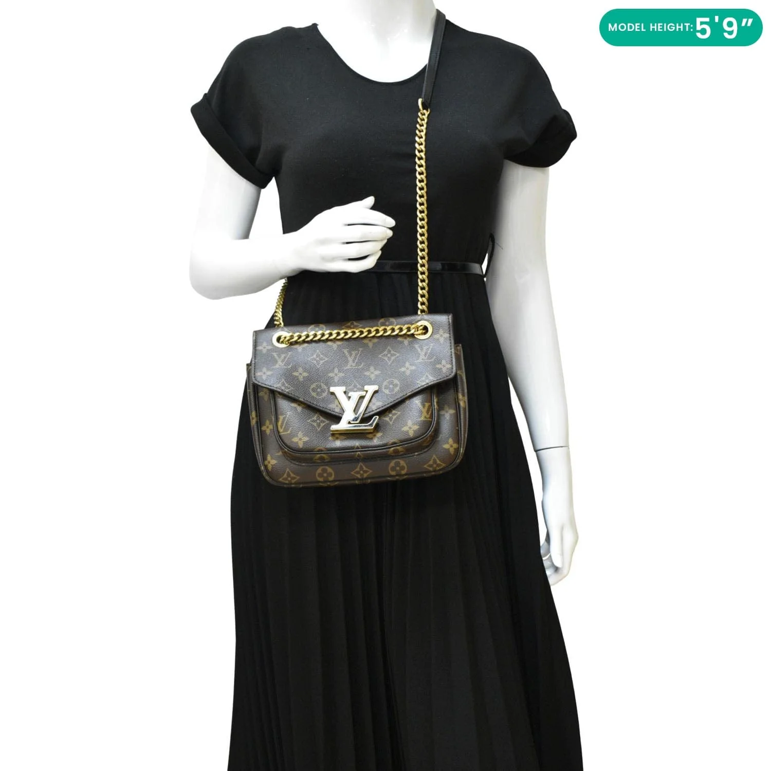 LOUIS VUITTON Passy NM Monogram Canvas Shoulder Bag Brown - Image 2