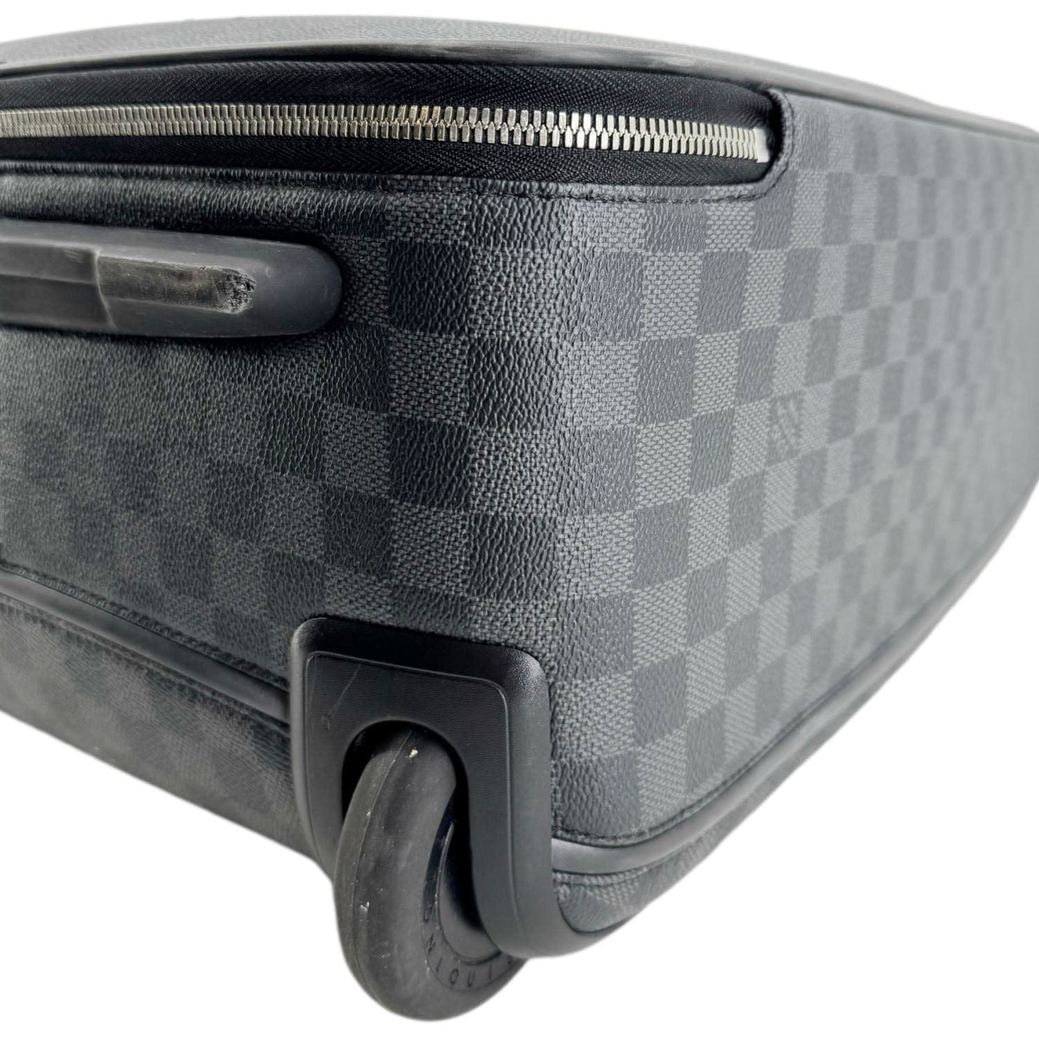 LOUIS VUITTON Pegase 55 Damier Graphite Business Suitcase Travel Bag Black - Image 8