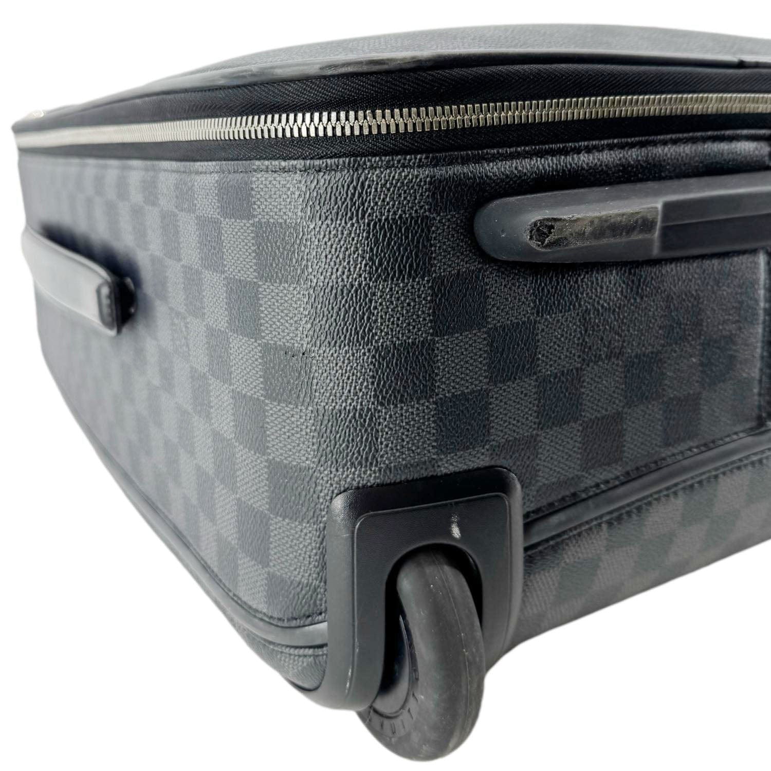 LOUIS VUITTON Pegase 55 Damier Graphite Business Suitcase Travel Bag Black - Image 9