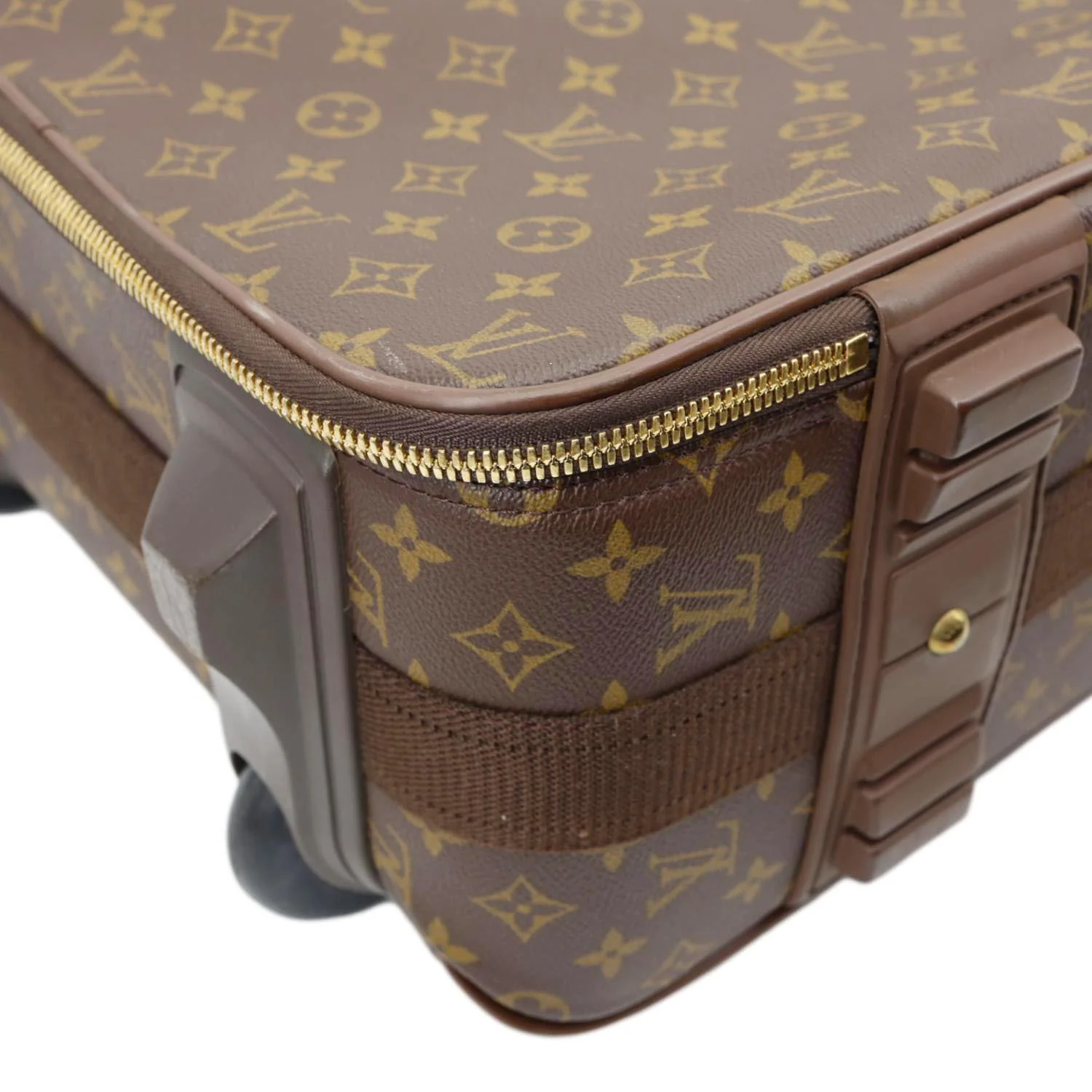 LOUIS VUITTON Pegase 55 Monogram Canvas Business Suitcase Travel Bag Brown - Image 8