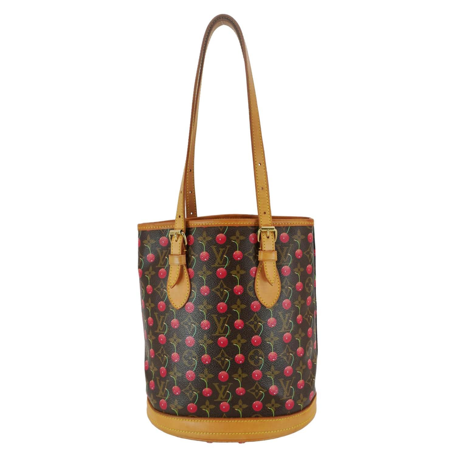LOUIS VUITTON Monogram Cerises Cherry Bucket Bag Brown - Image 3