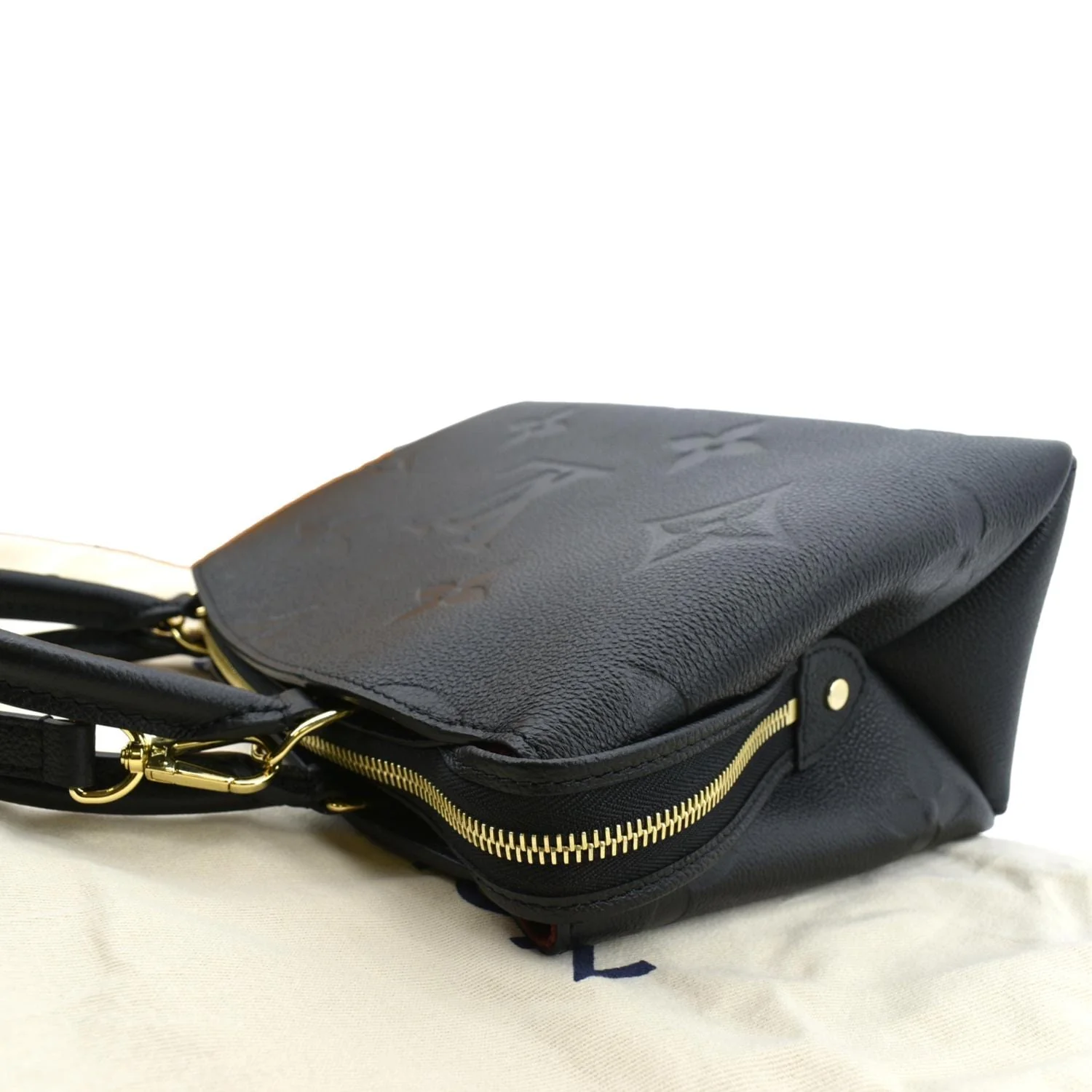LOUIS VUITTON Petit Palais Monogram Empreinte Leather Shoulder Bag Black - Image 7