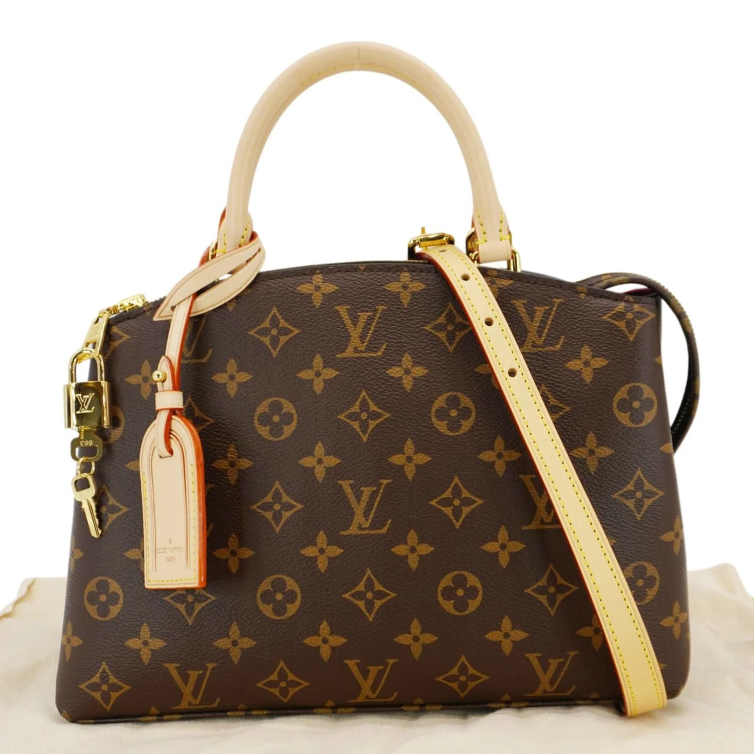 LOUIS VUITTON Petit Palais Monogram Canvas Shoulder Bag Brown - Image 3
