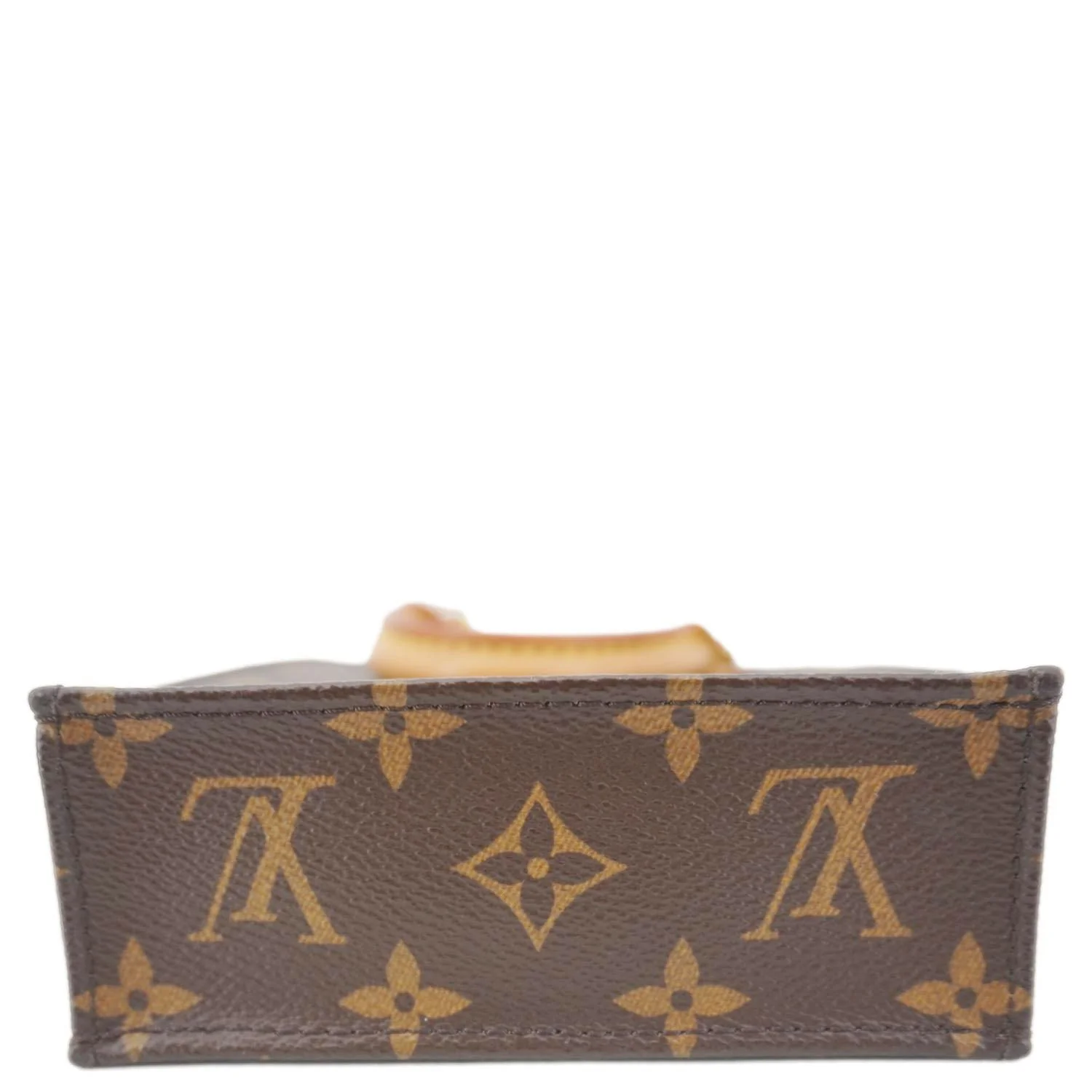 LOUIS VUITTON Petit Sac Plat Monogram Canvas Shoulder Bag Brown - Image 10