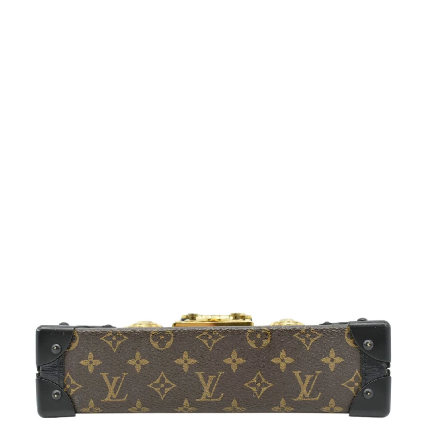 LOUIS VUITTON Petite Malle Monogram Canvas Shoulder Bag Brown - Image 10