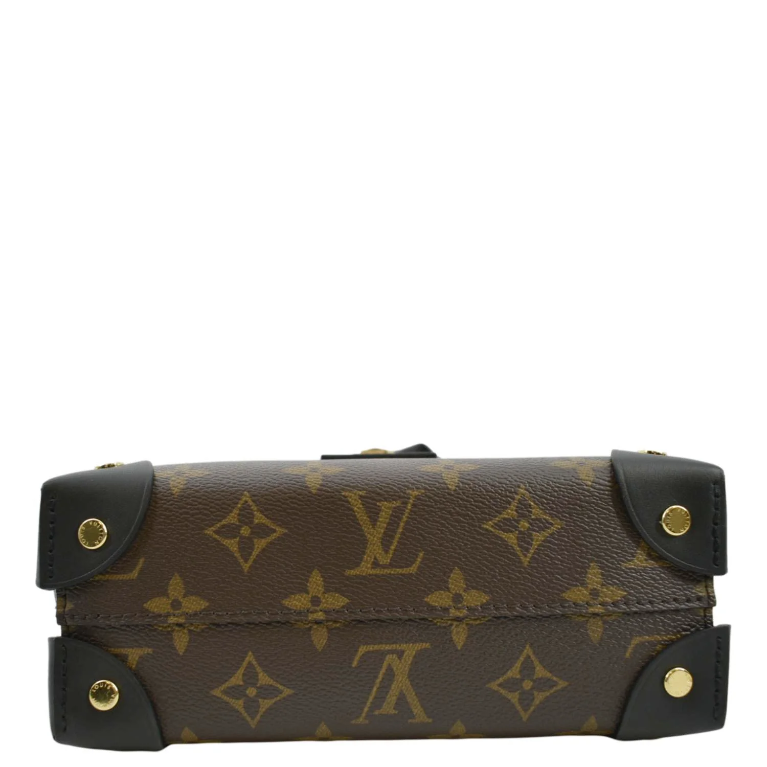 LOUIS VUITTON Petite Malle Souple Monogram Canvas Shoulder Bag Black - Image 10