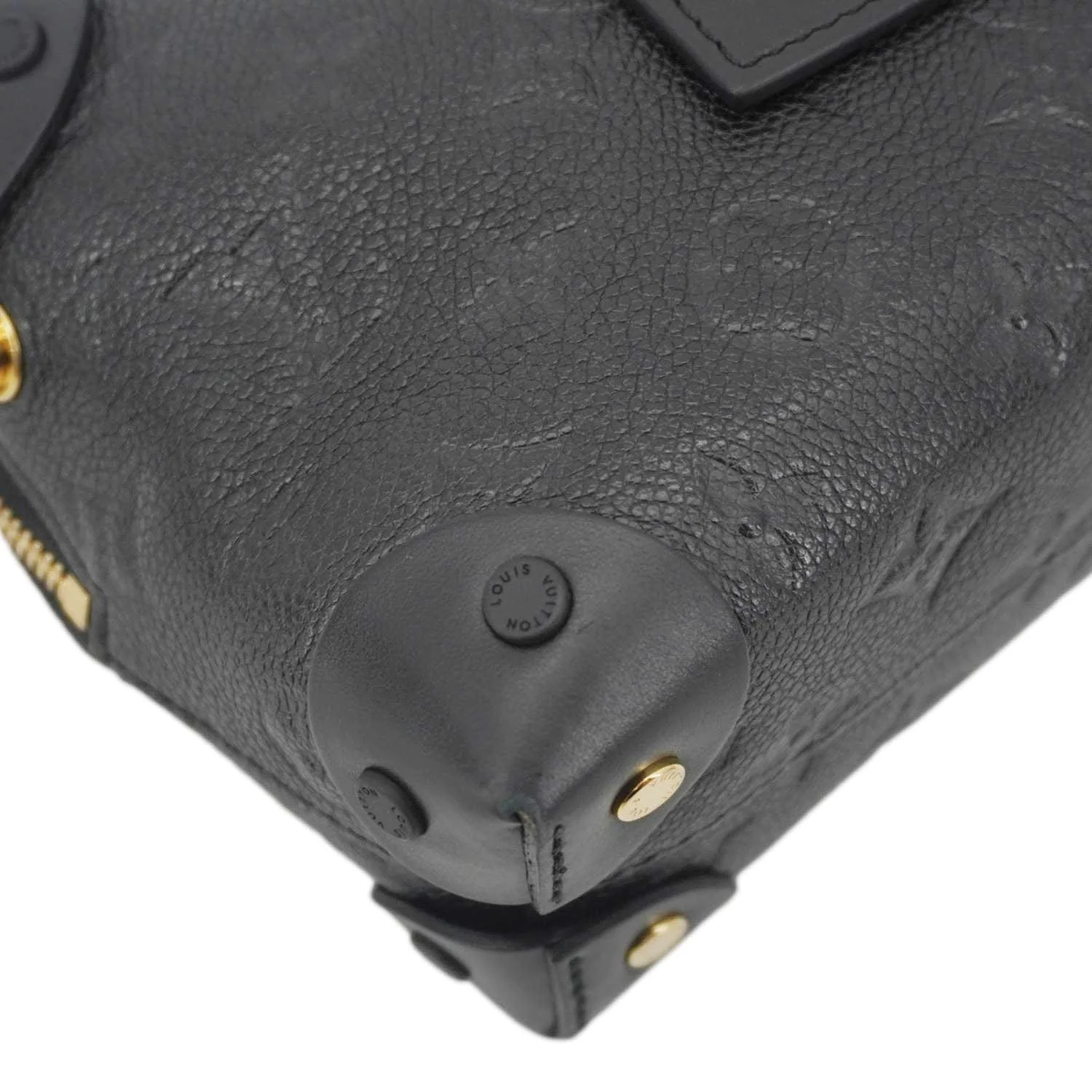 LOUIS VUITTON Petite Malle Souple Monogram Empreinte Shoulder Bag Black - Image 10