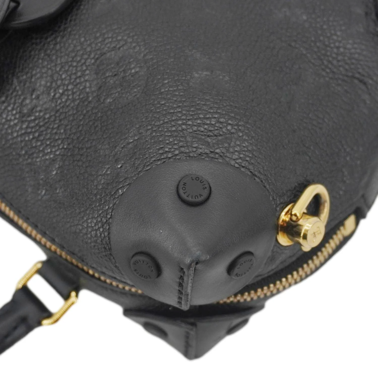 LOUIS VUITTON Petite Malle Souple Monogram Empreinte Shoulder Bag Black - Image 8