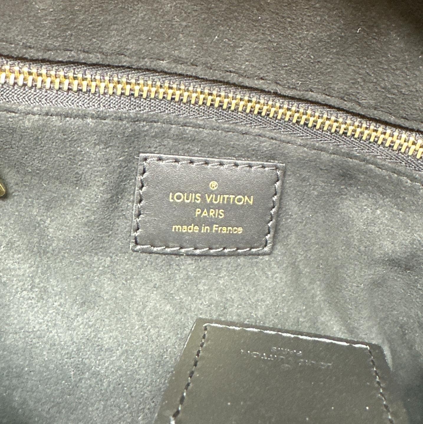 LOUIS VUITTON Petite Malle Souple Monogram Empreinte Shoulder Bag Black - Image 12