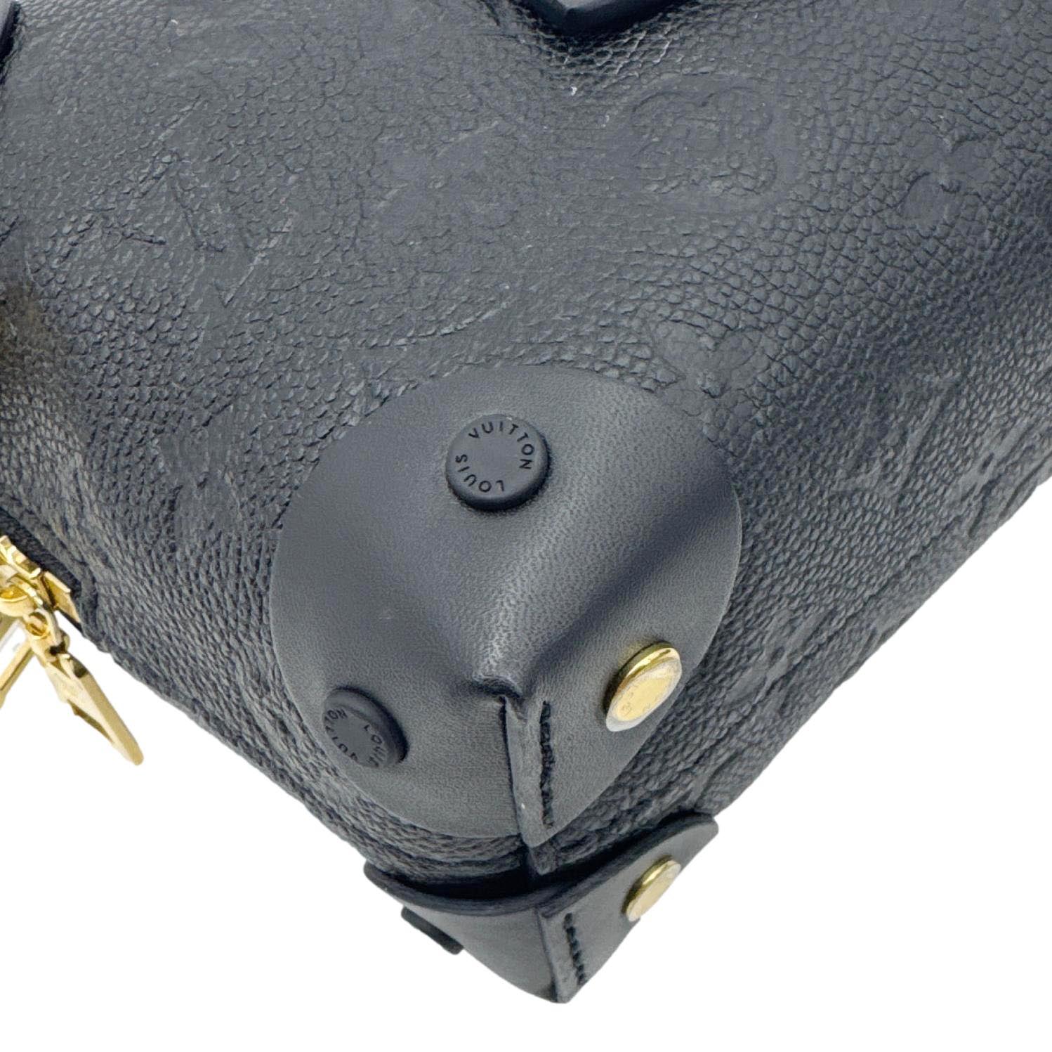 LOUIS VUITTON Petite Malle Souple Monogram Empreinte Shoulder Bag Black - Image 7