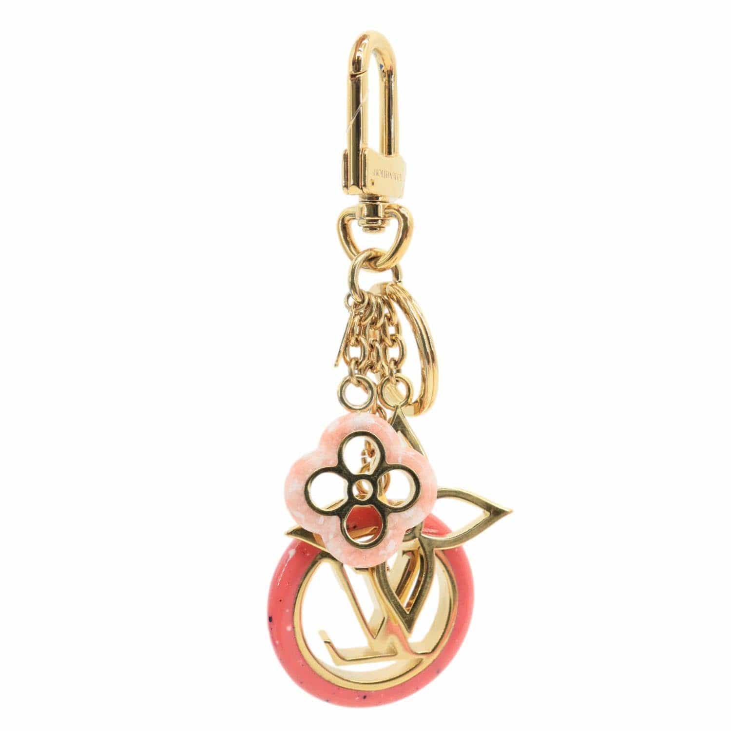 LOUIS VUITTON Colorline Brass Bag Charm Keychain Gold - Image 5